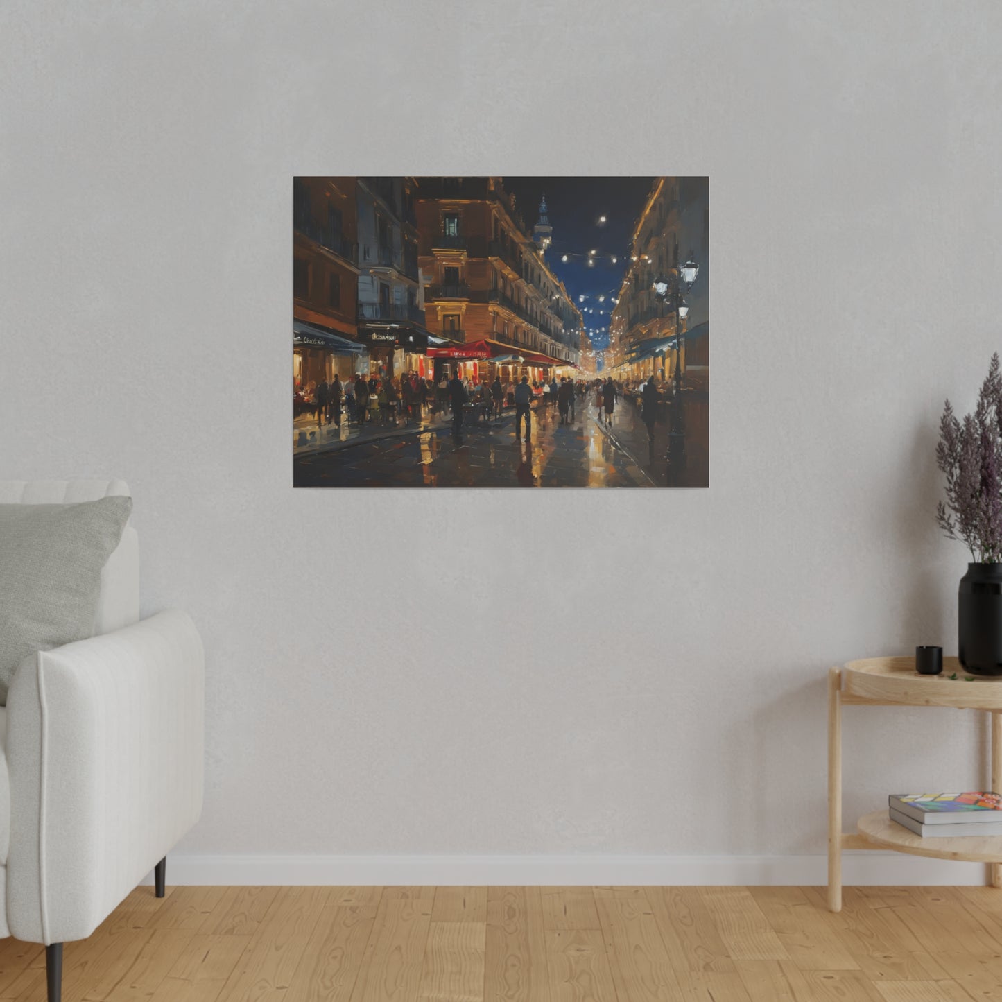 Calm night, Wall Art, Matte Canvas, Stretched, 0.75"