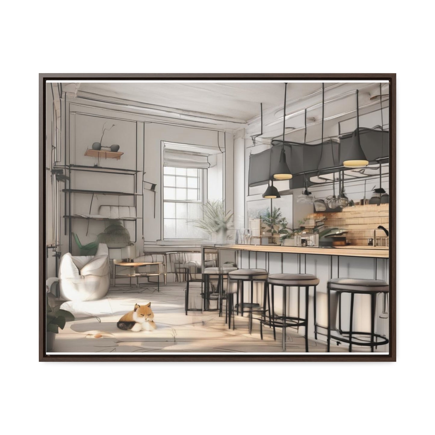 Cat, Kitchen, Gallery Canvas Wraps, Horizontal Frame