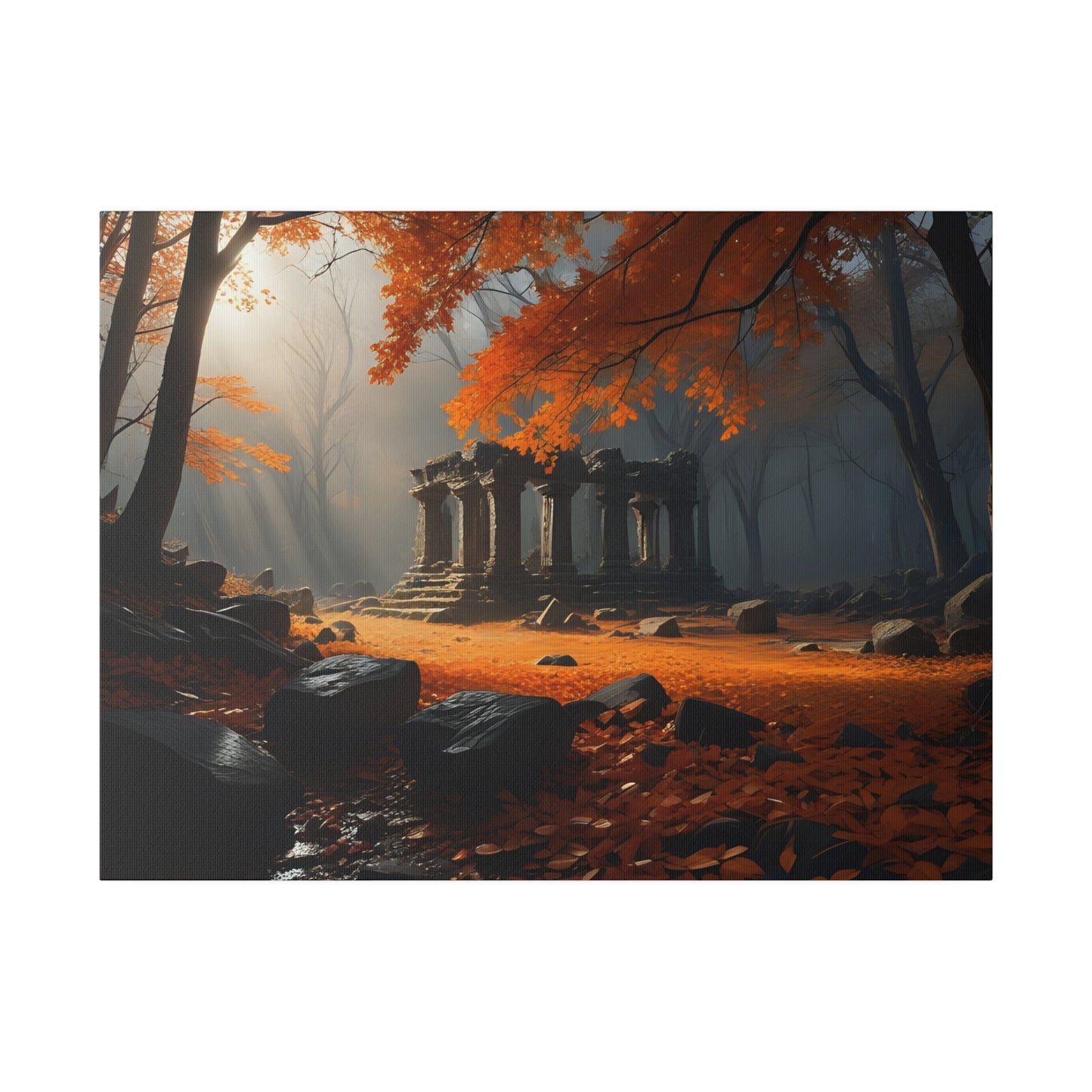 Ruins in the Woods, Wall Art, Matte Canvas, Stretched, 0.75"