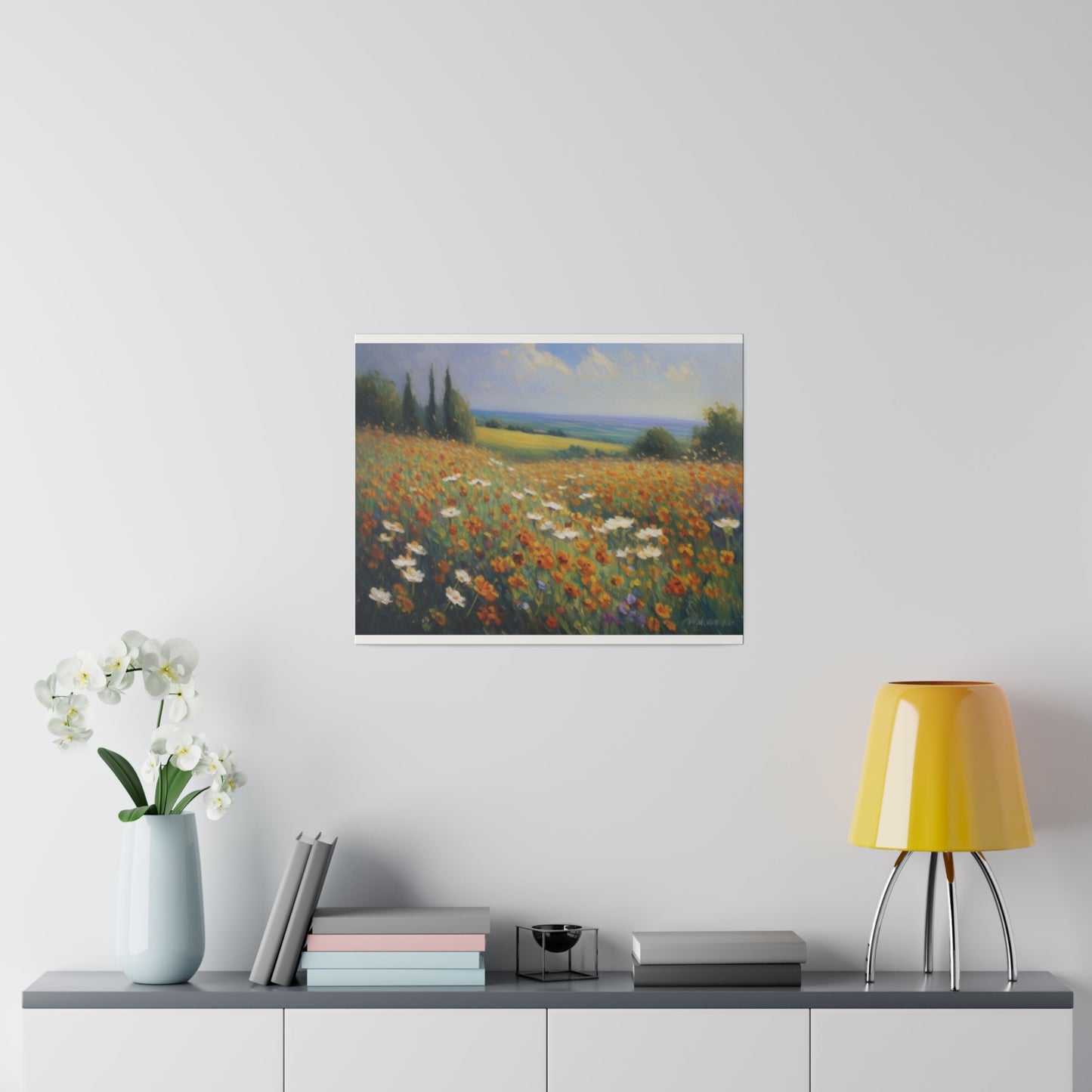 Field of flowers, Matte Canvas, Stretched, 0.75"