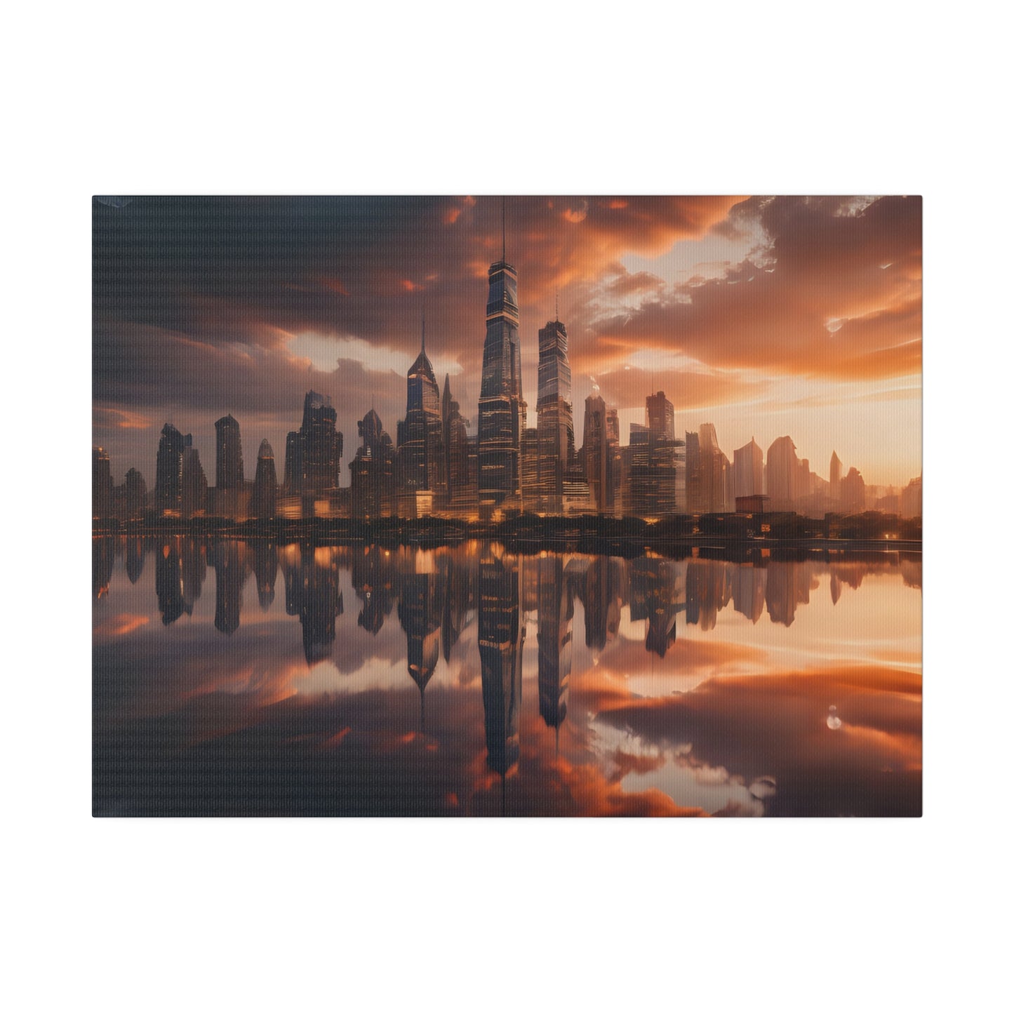 City lights, Wall Art, Matte Canvas, Stretched, 0.75"