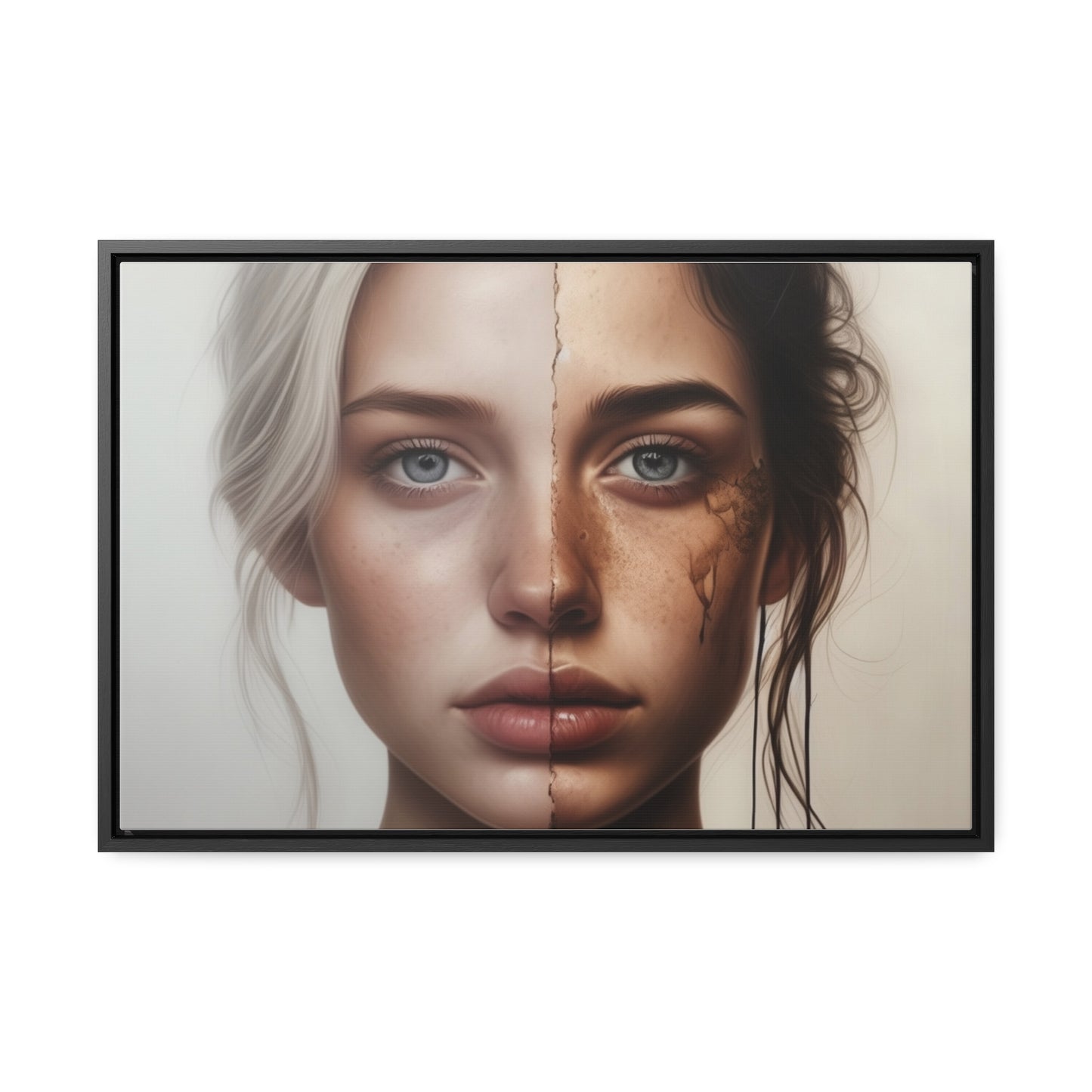 Woman, Face, Wall Art, Gallery Canvas Wraps, Horizontal Frame