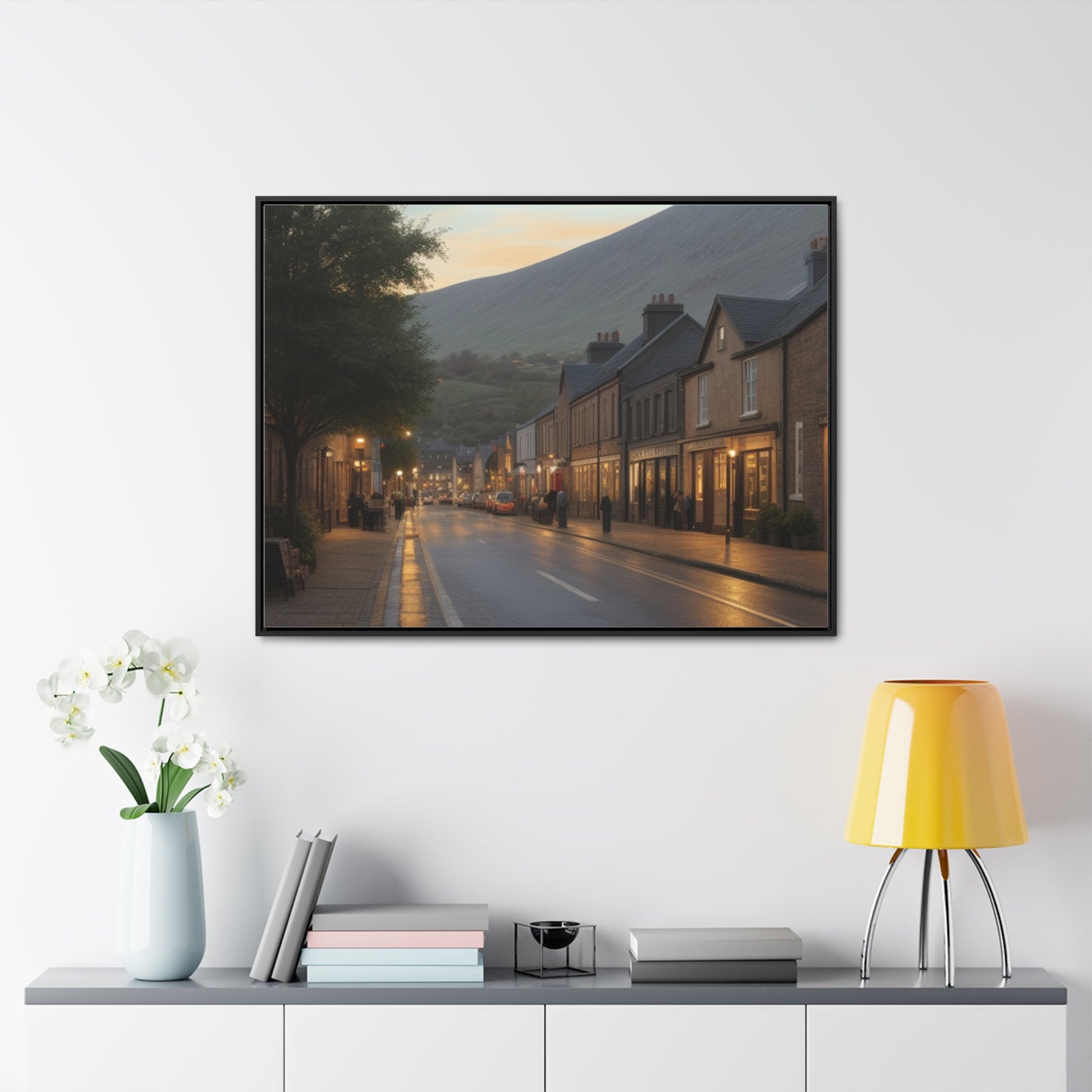 Town, Wall Art, Gallery Canvas Wraps, Horizontal Frame