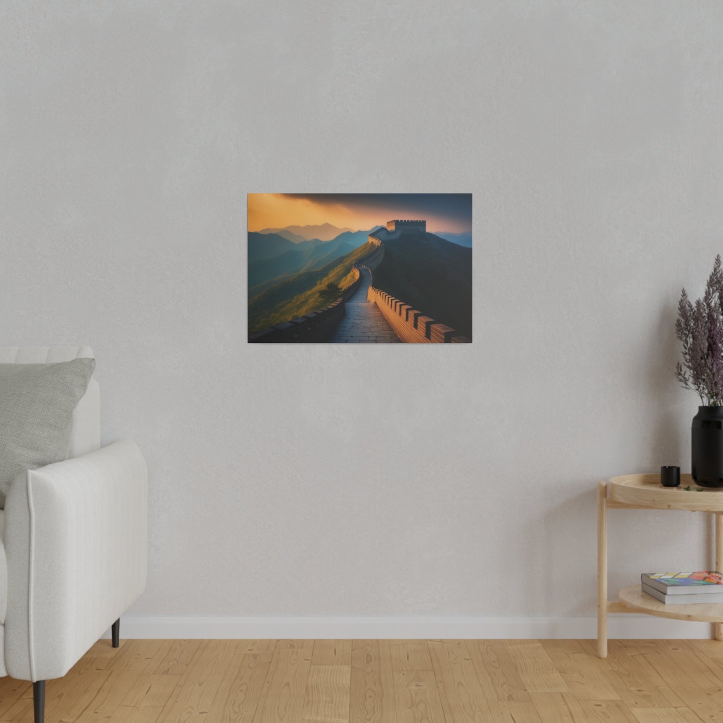 Great Wall Of China, Wall Art, Matte Canvas, Stretched, 0.75"