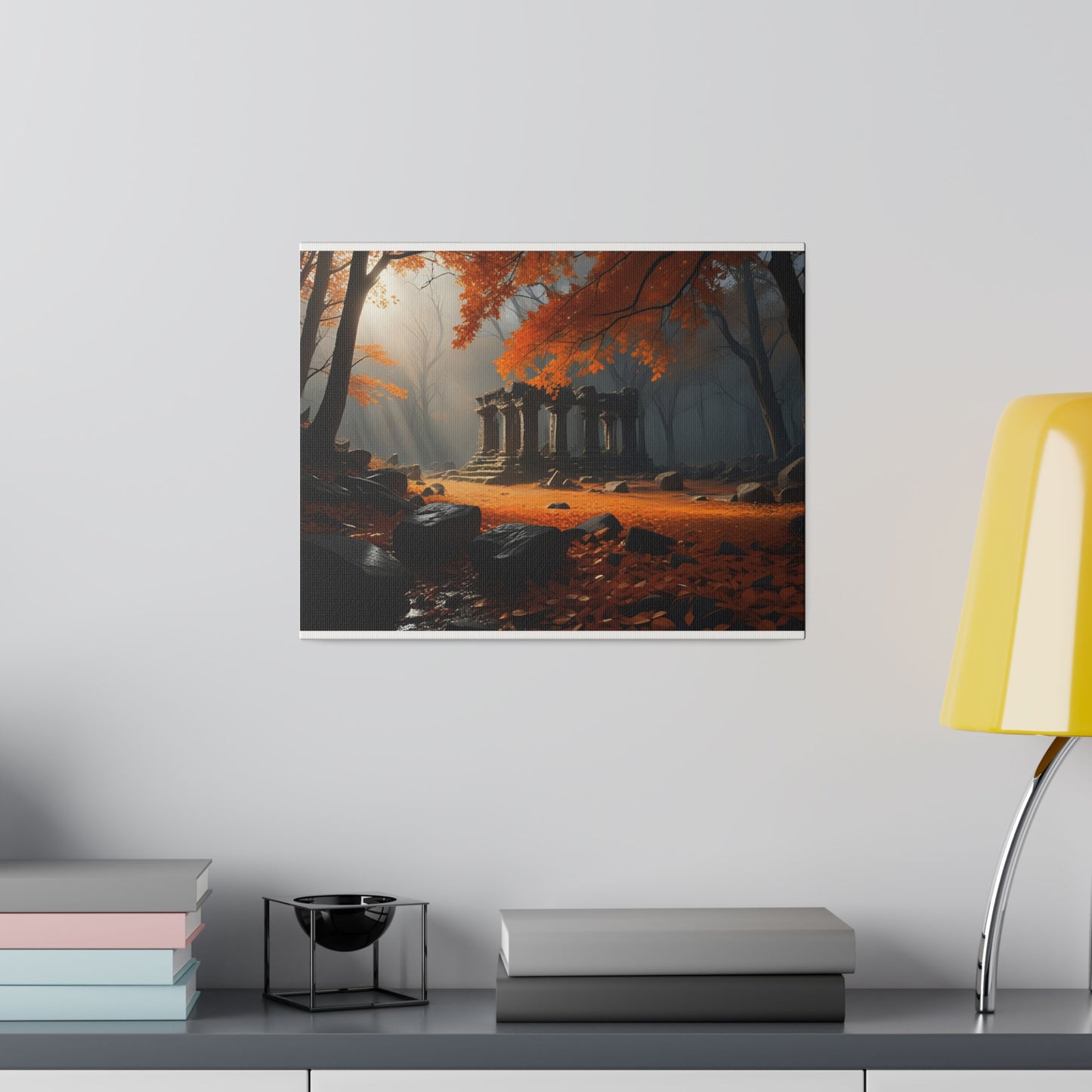 Ruins in the Woods, Wall Art, Matte Canvas, Stretched, 0.75"