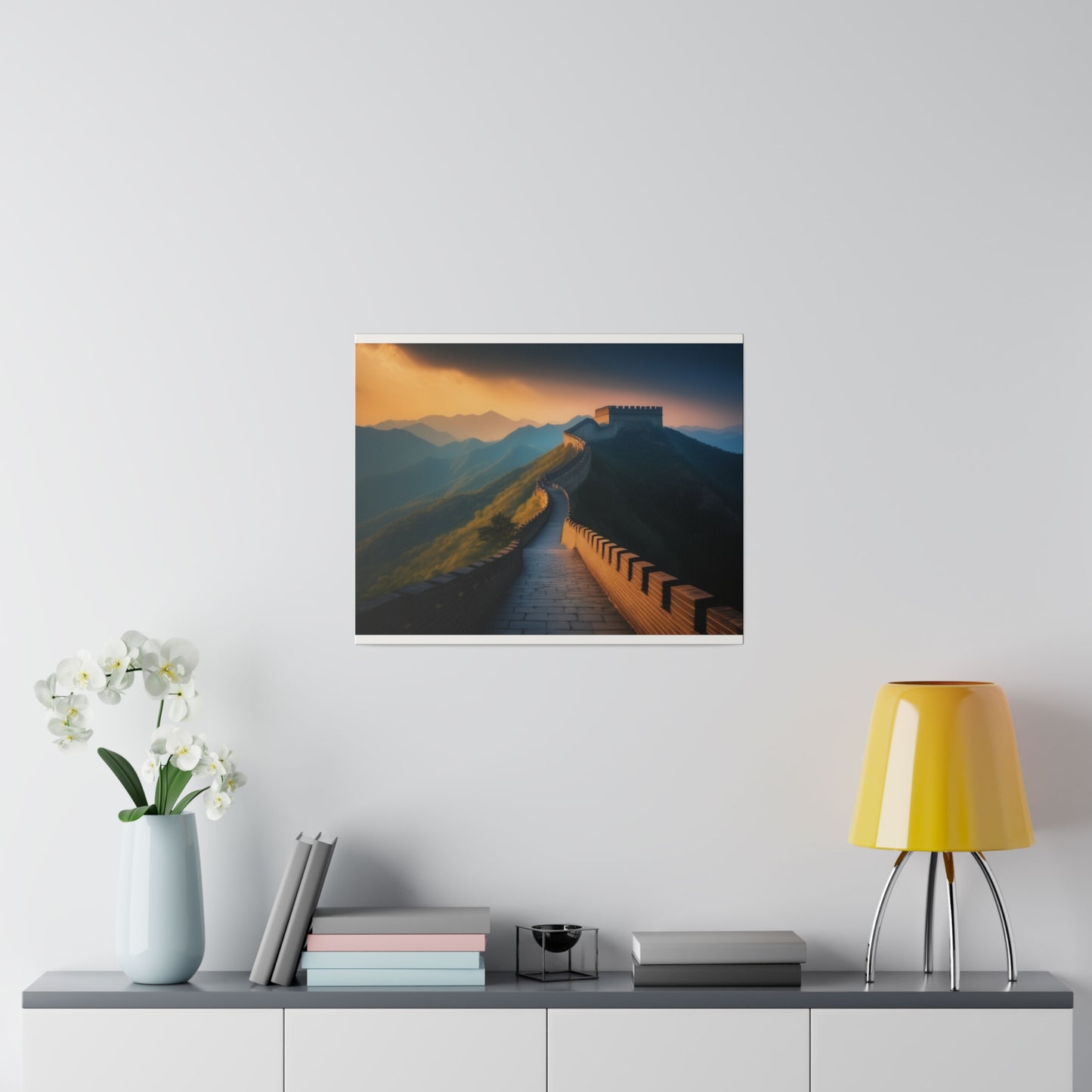 Great Wall Of China, Wall Art, Matte Canvas, Stretched, 0.75"