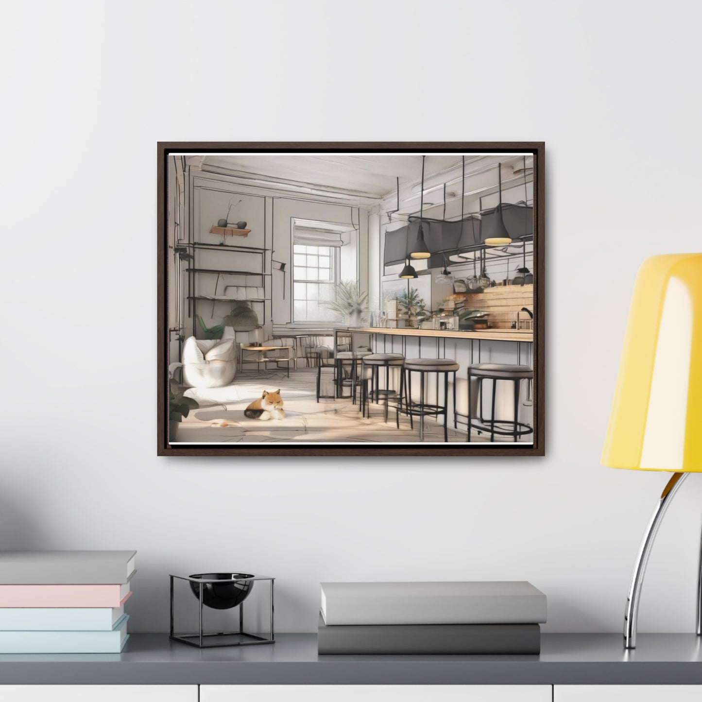 Cat, Kitchen, Gallery Canvas Wraps, Horizontal Frame