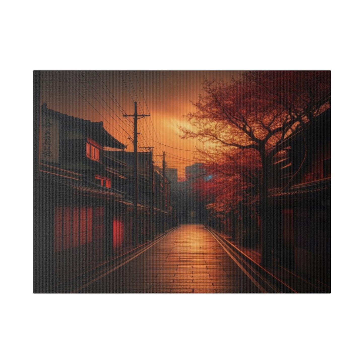 Japanese Village, Wall Art, Matte Canvas, Stretched, 0.75"