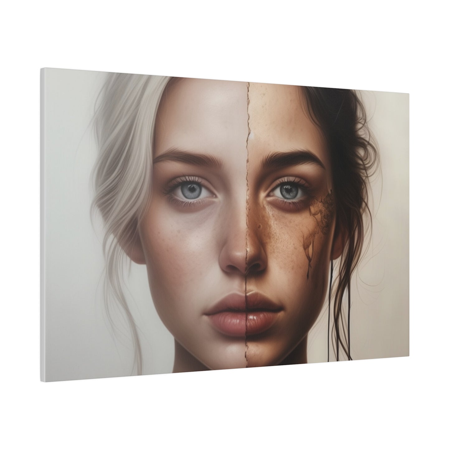 Woman, Face, Wall Art, Matte Canvas, Stretched, 0.75"