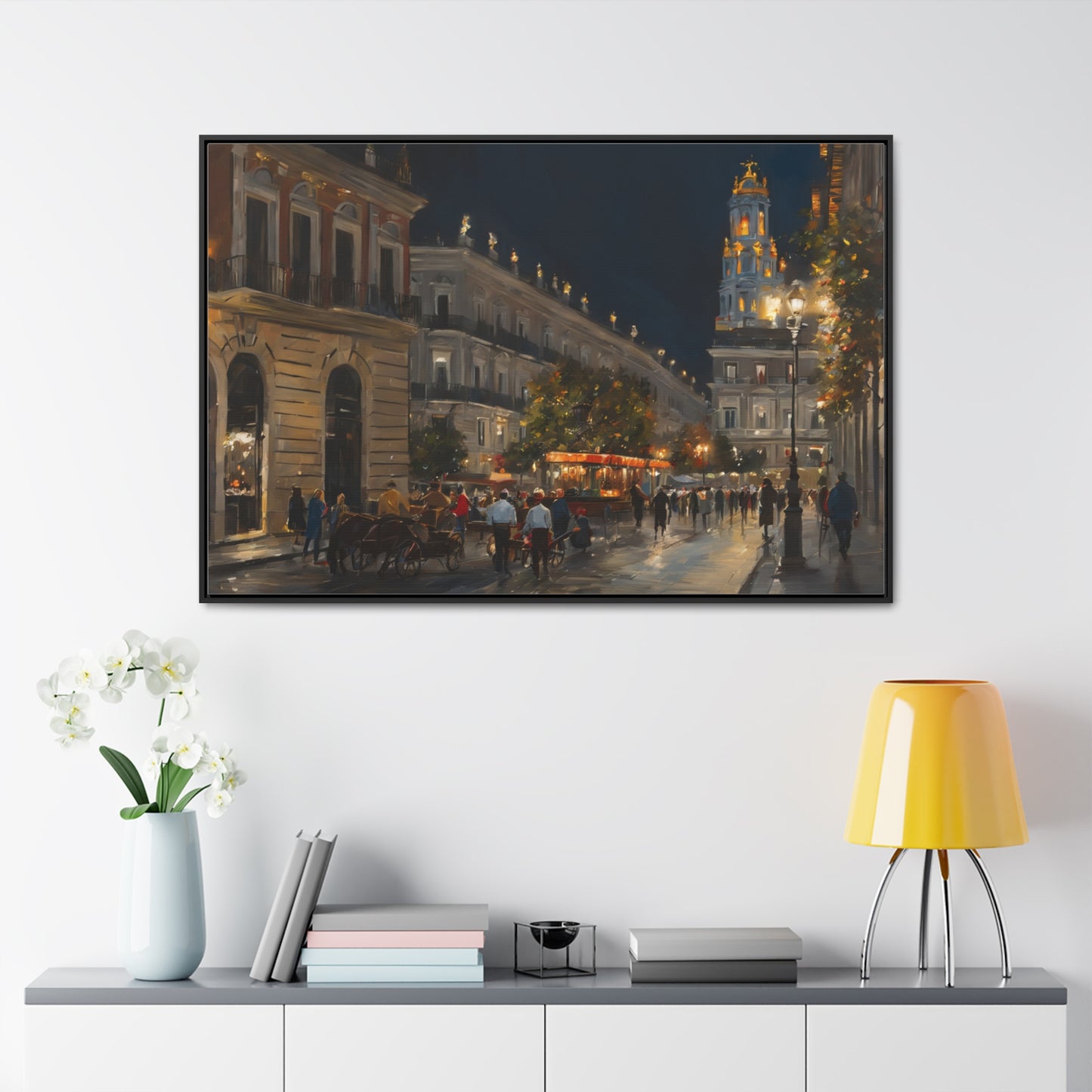 Night Walk, Wall Art, Gallery Canvas Wraps, Horizontal Frame