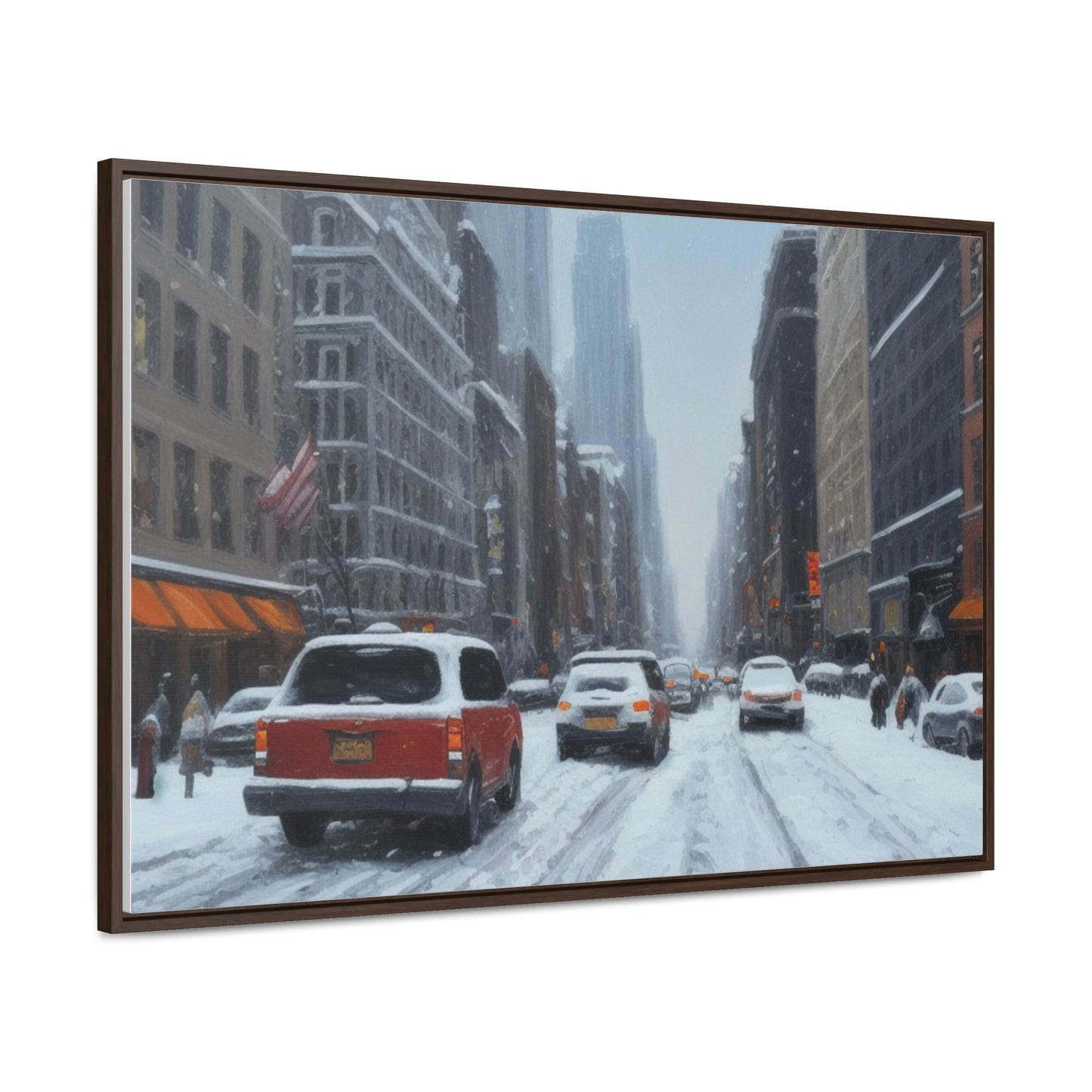 Snowy City, Wall Art, Gallery Canvas Wraps, Horizontal Frame