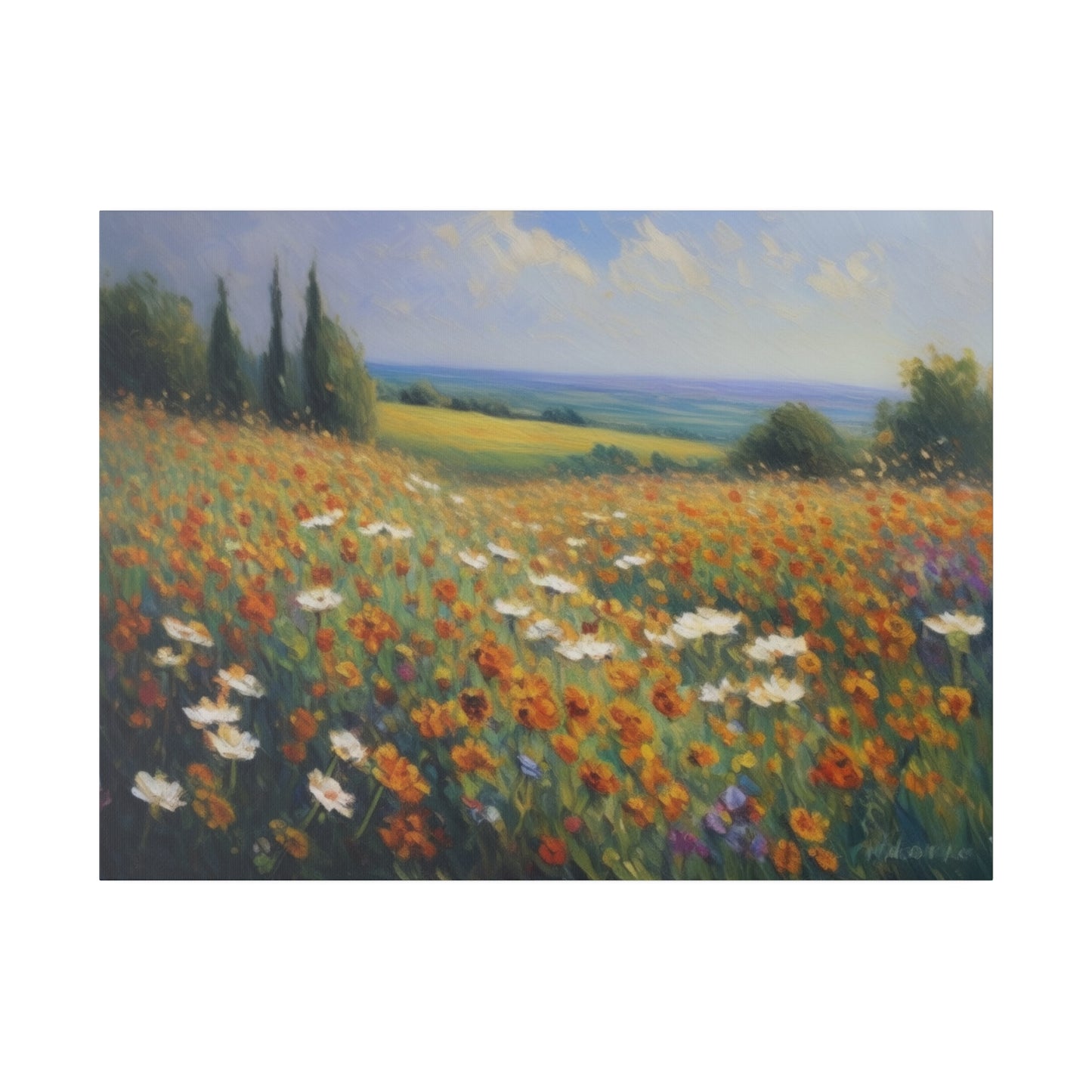 Field of flowers, Matte Canvas, Stretched, 0.75"