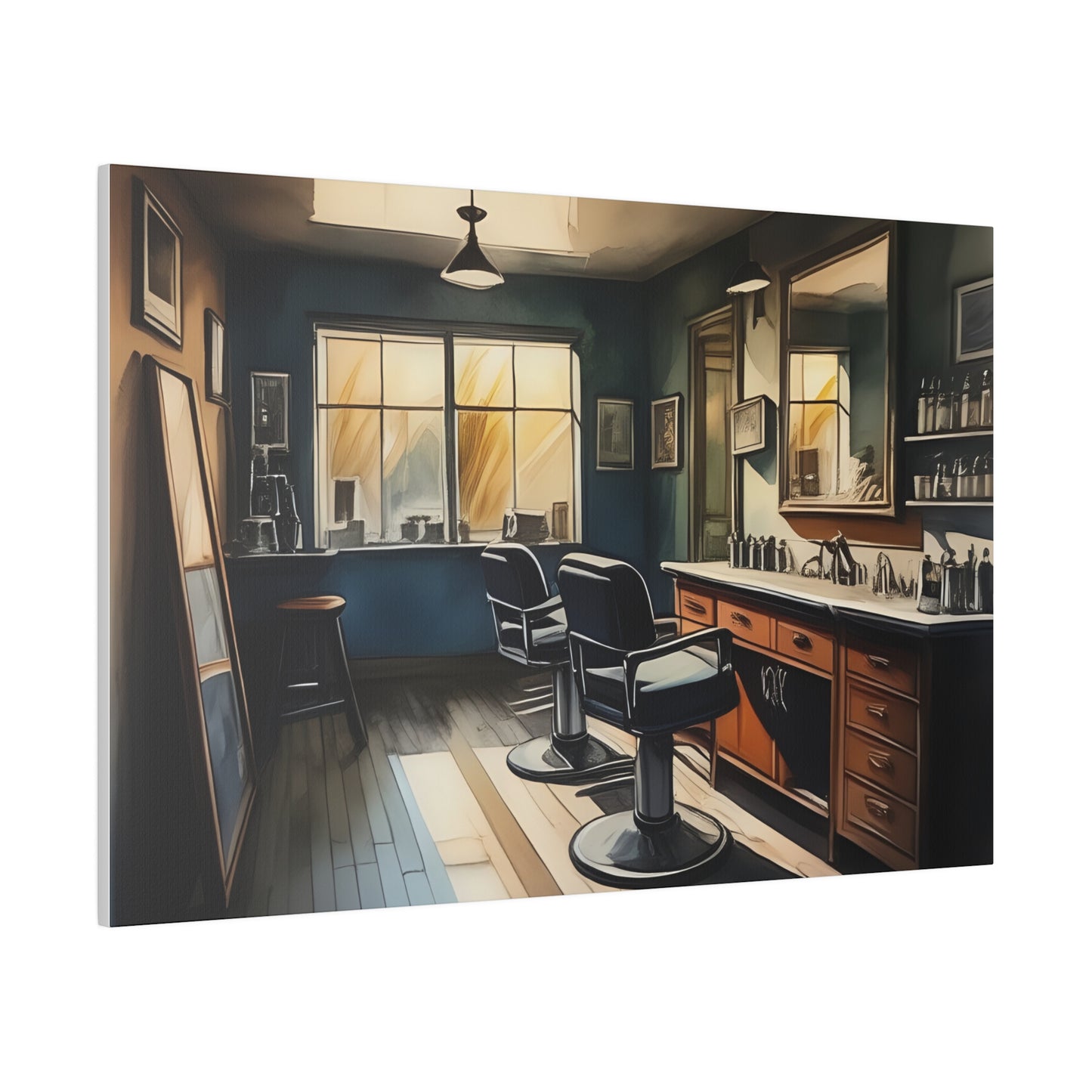 Barbershop, Wall Art, Matte Canvas, Stretched, 0.75"