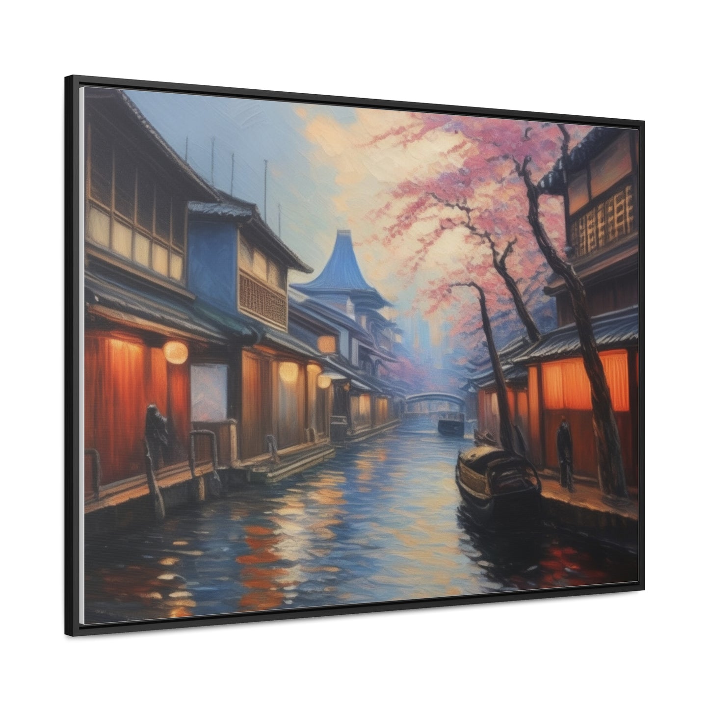 Japanese Canal, Wall Art, Gallery Canvas Wraps, Horizontal Frame