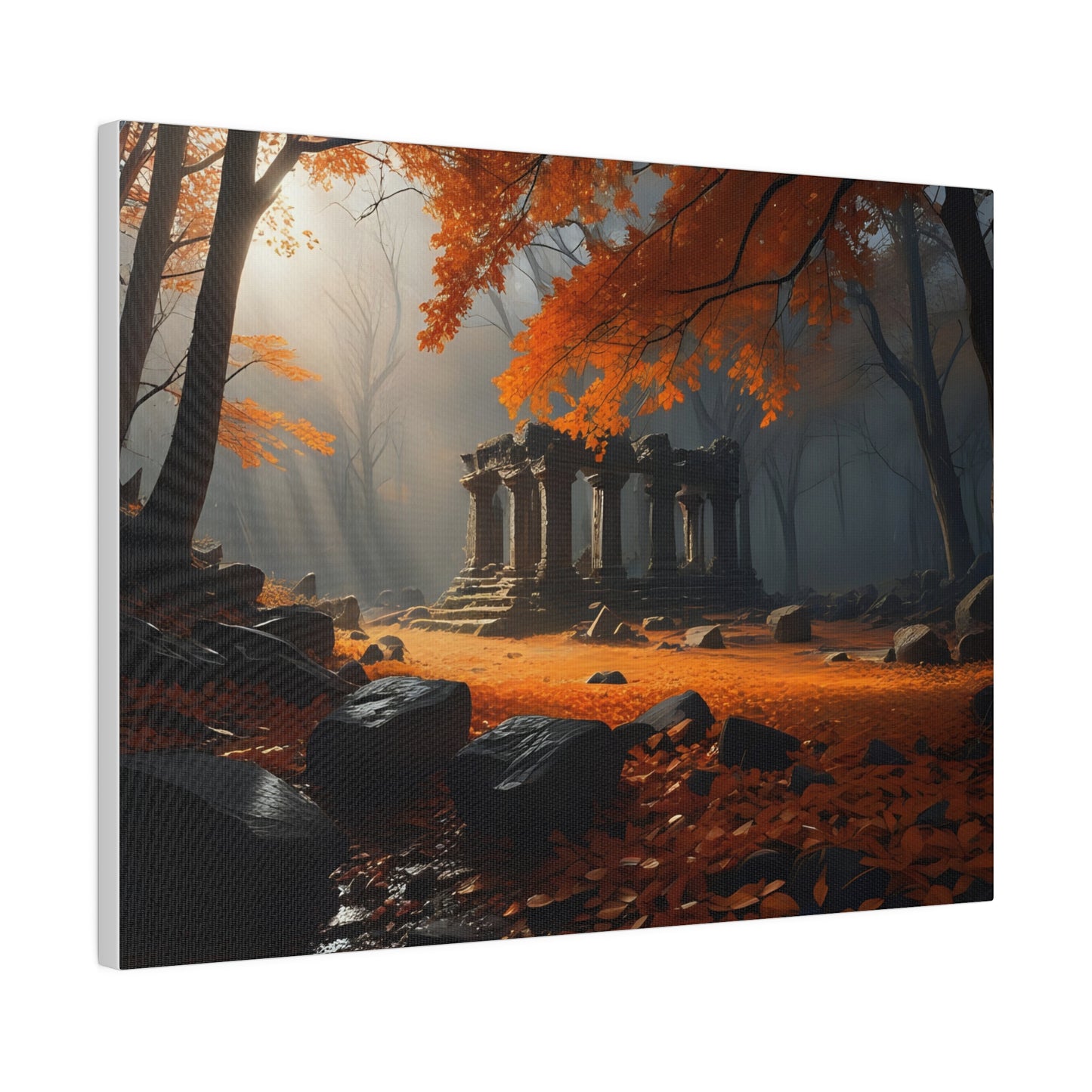 Ruins in the Woods, Wall Art, Matte Canvas, Stretched, 0.75"