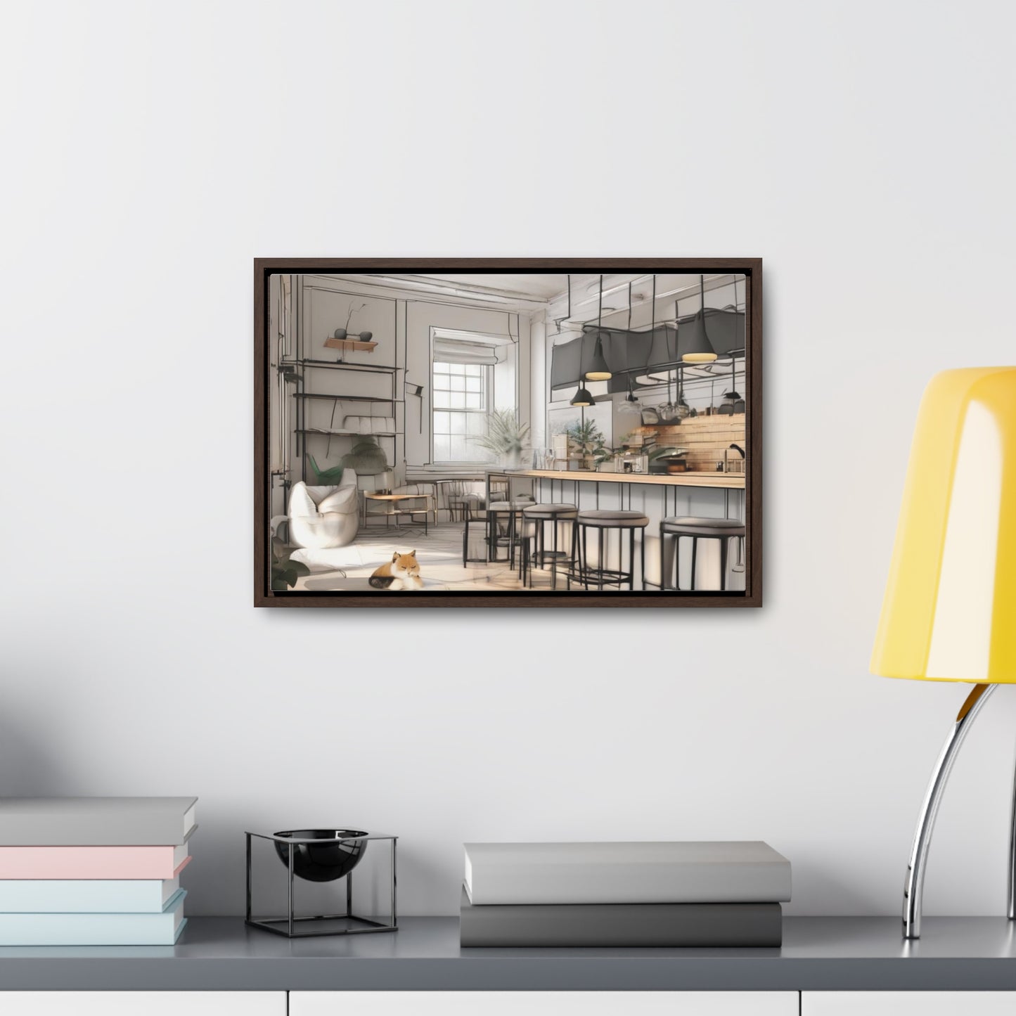 Cat, Kitchen, Gallery Canvas Wraps, Horizontal Frame