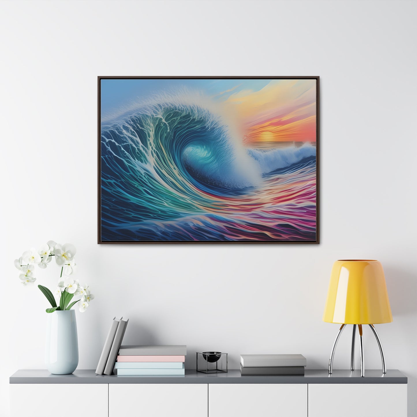 Beach Wave, Wall Art, Gallery Canvas Wraps, Horizontal Frame