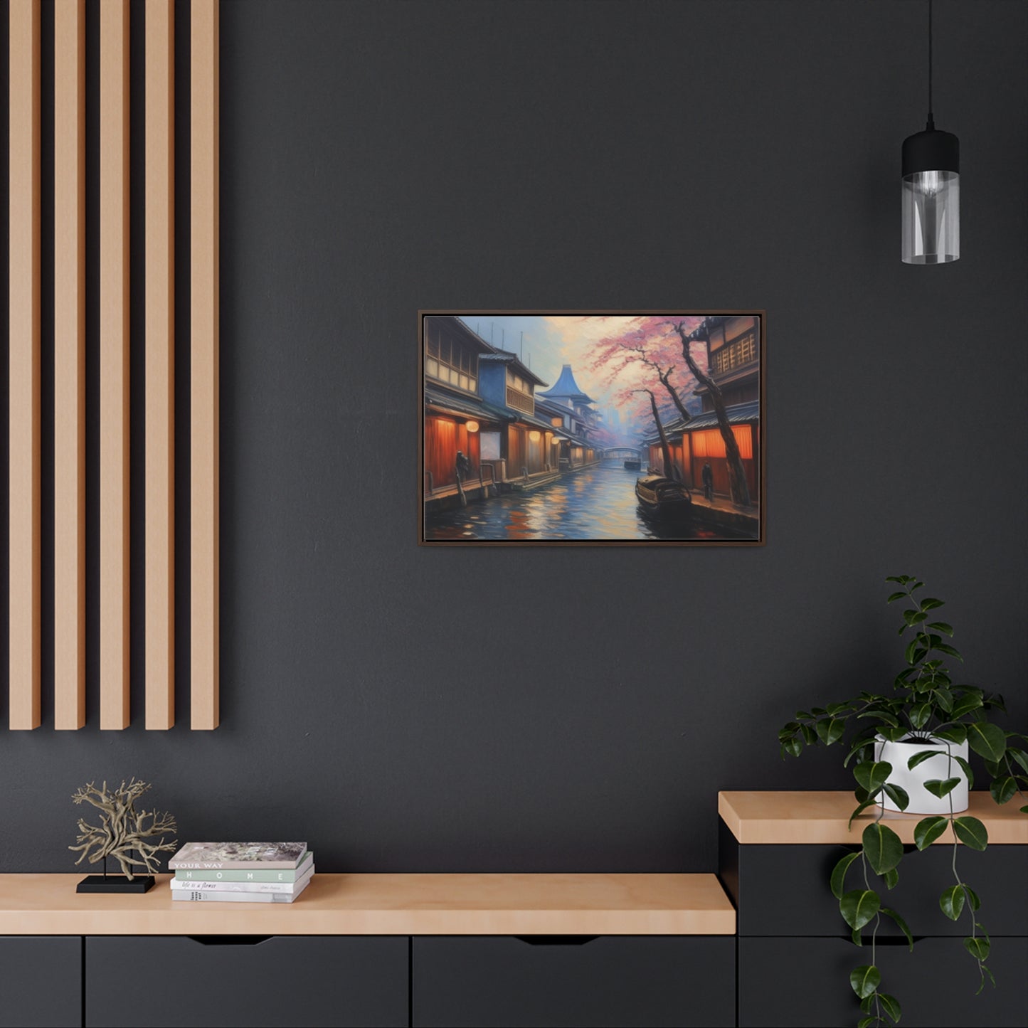 Japanese Canal, Wall Art, Gallery Canvas Wraps, Horizontal Frame