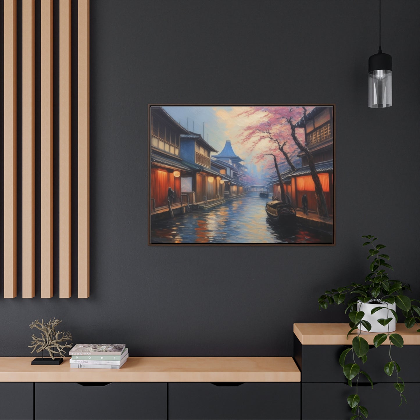 Japanese Canal, Wall Art, Gallery Canvas Wraps, Horizontal Frame