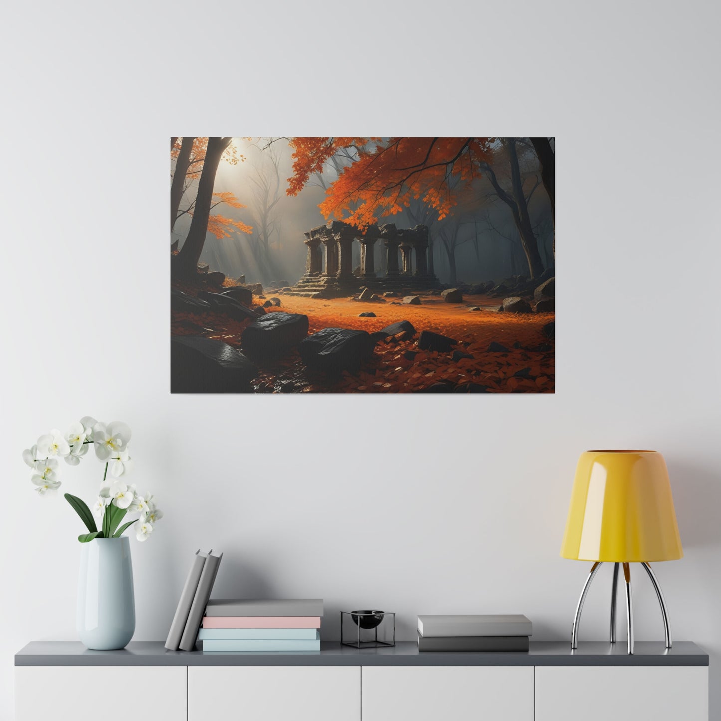 Ruins in the Woods, Wall Art, Matte Canvas, Stretched, 0.75"