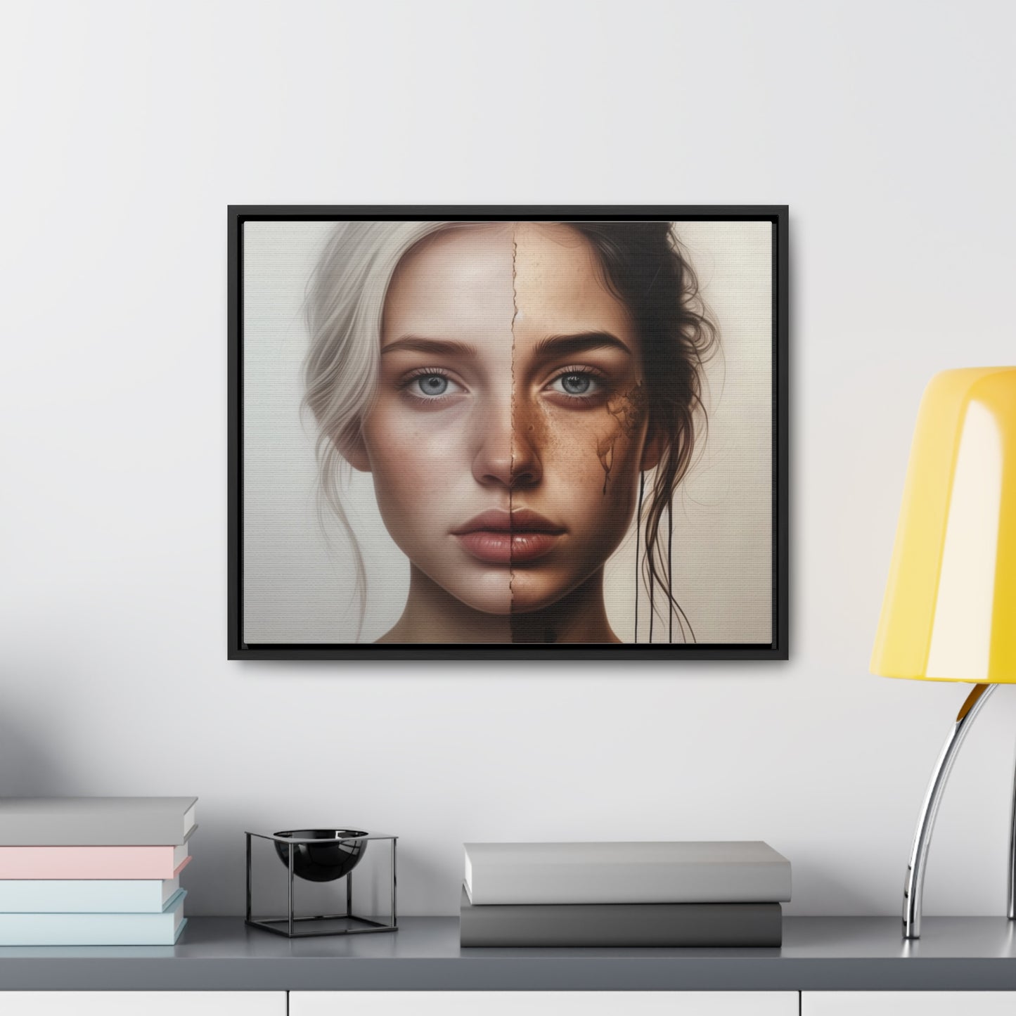 Woman, Face, Wall Art, Gallery Canvas Wraps, Horizontal Frame