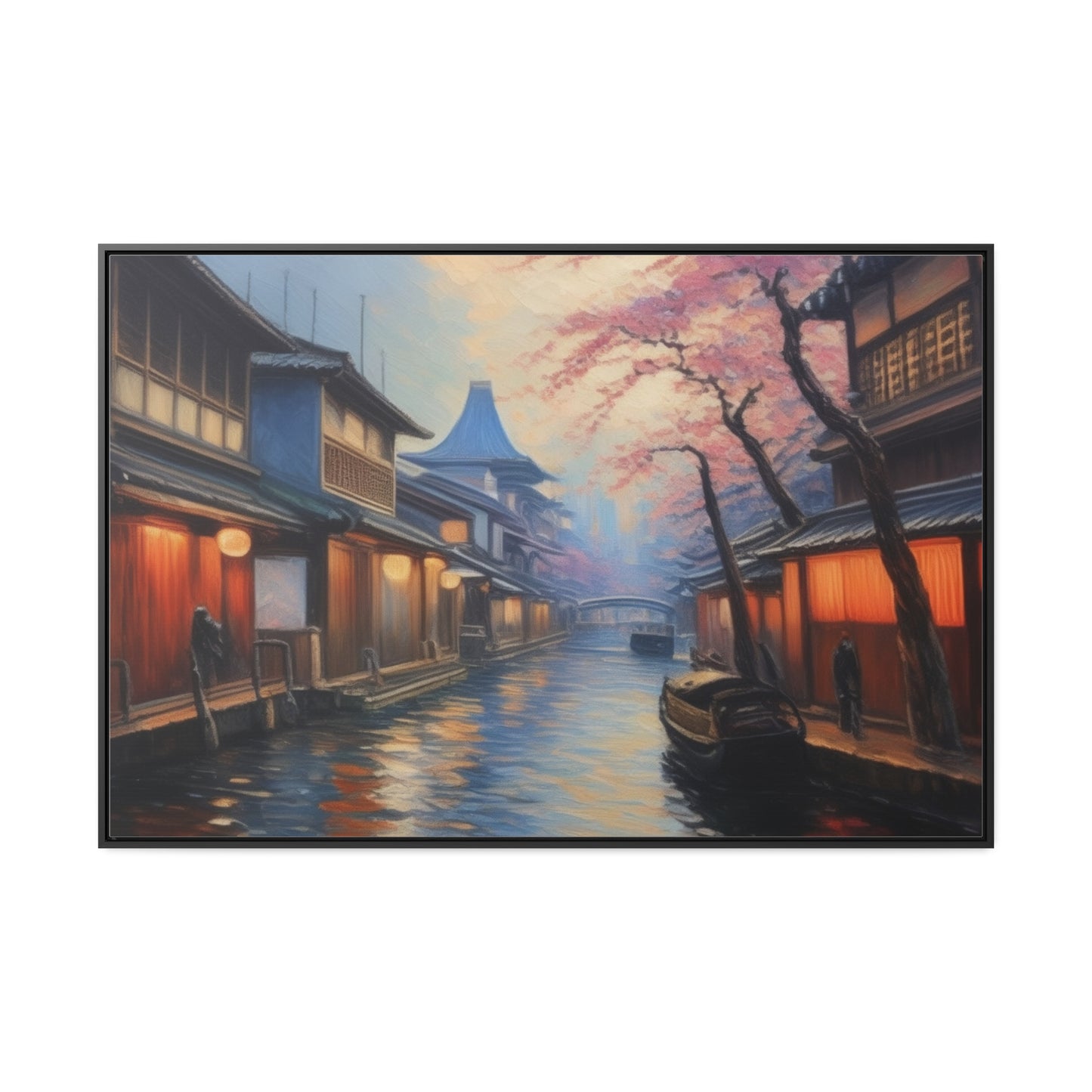 Japanese Canal, Wall Art, Gallery Canvas Wraps, Horizontal Frame