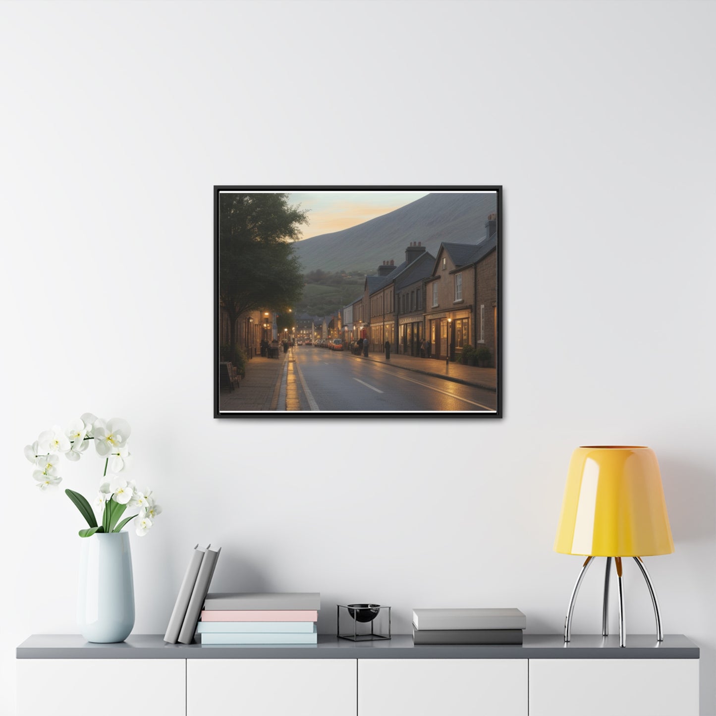 Town, Wall Art, Gallery Canvas Wraps, Horizontal Frame