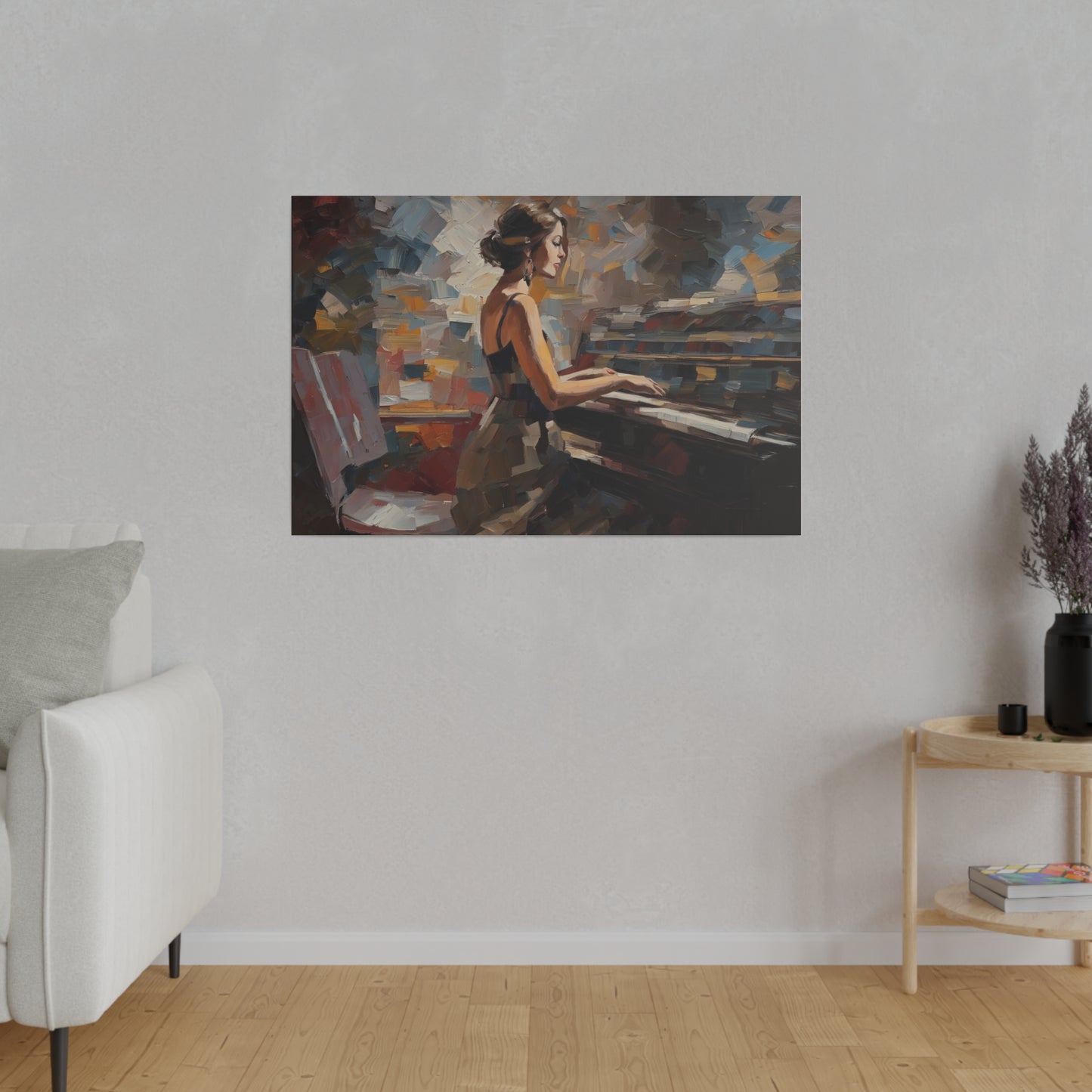 Piano, Wall Art, Matte Canvas, Stretched, 0.75"