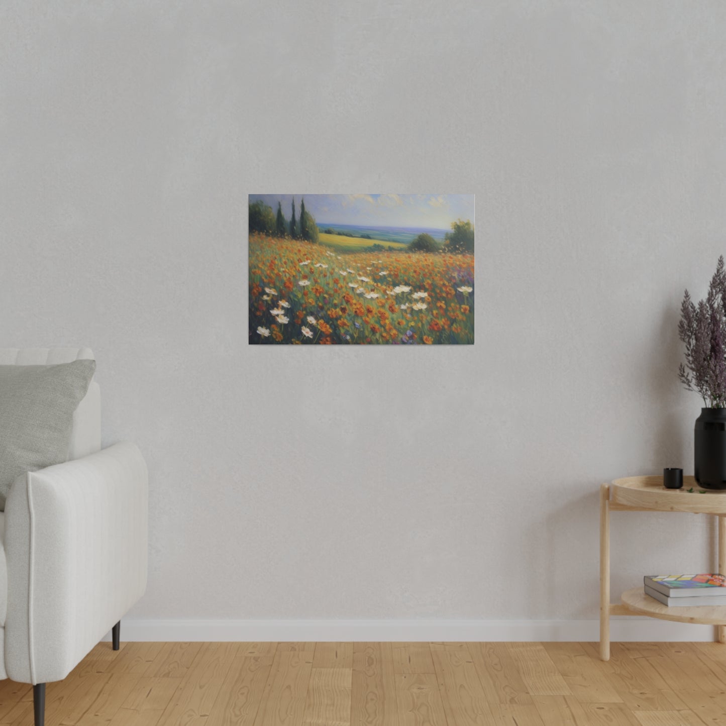 Field of flowers, Matte Canvas, Stretched, 0.75"