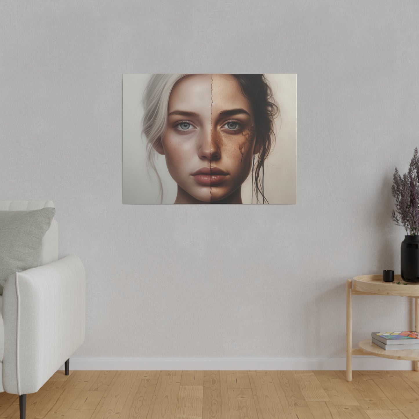 Woman, Face, Wall Art, Matte Canvas, Stretched, 0.75"