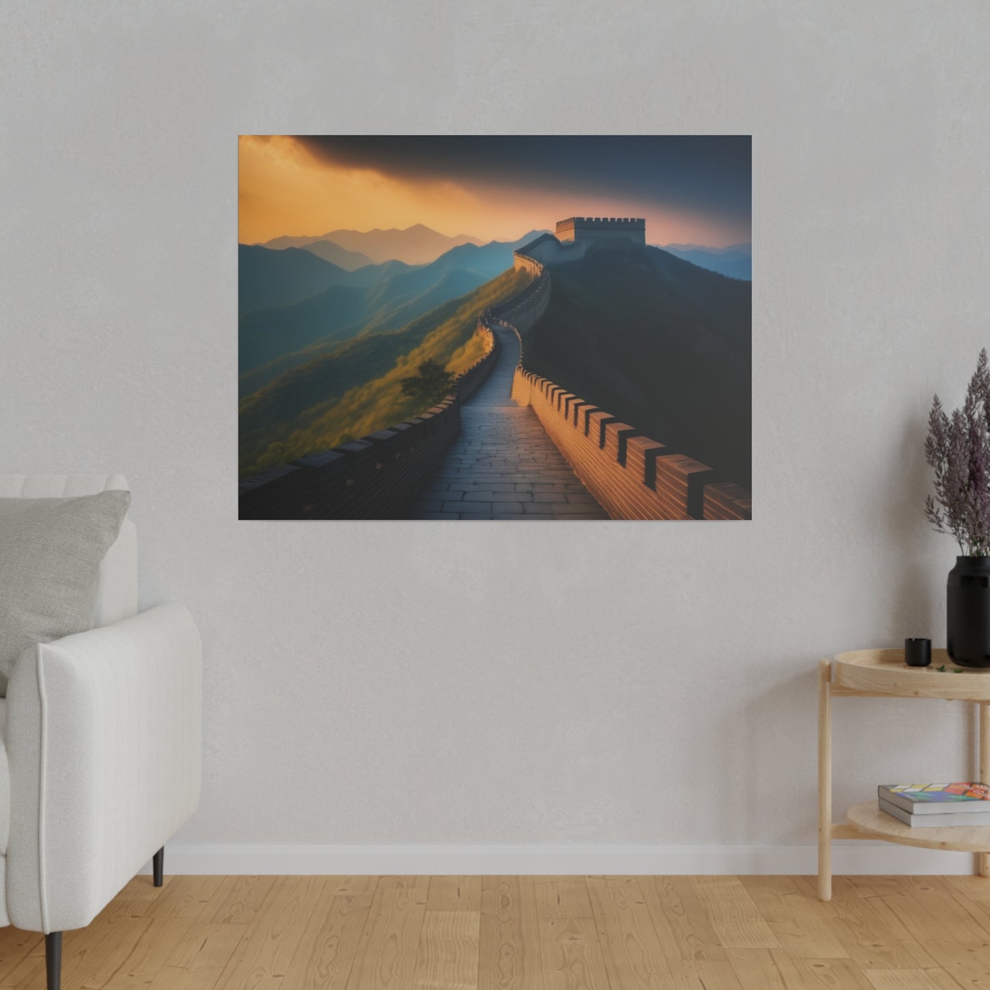 Great Wall Of China, Wall Art, Matte Canvas, Stretched, 0.75"