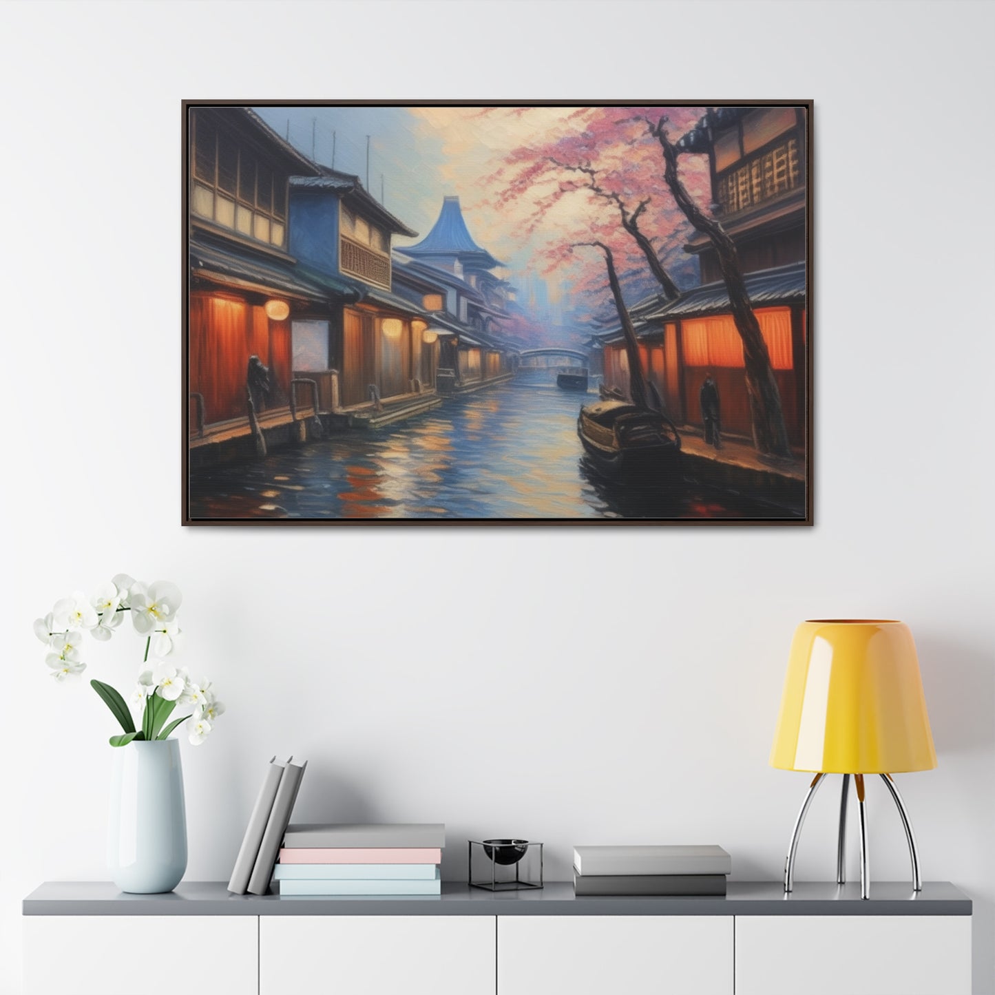 Japanese Canal, Wall Art, Gallery Canvas Wraps, Horizontal Frame