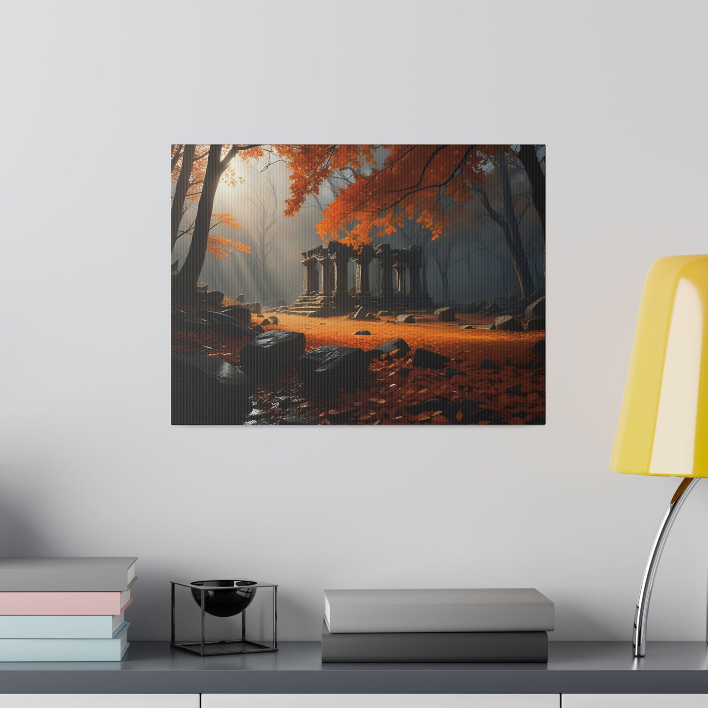 Ruins in the Woods, Wall Art, Matte Canvas, Stretched, 0.75"