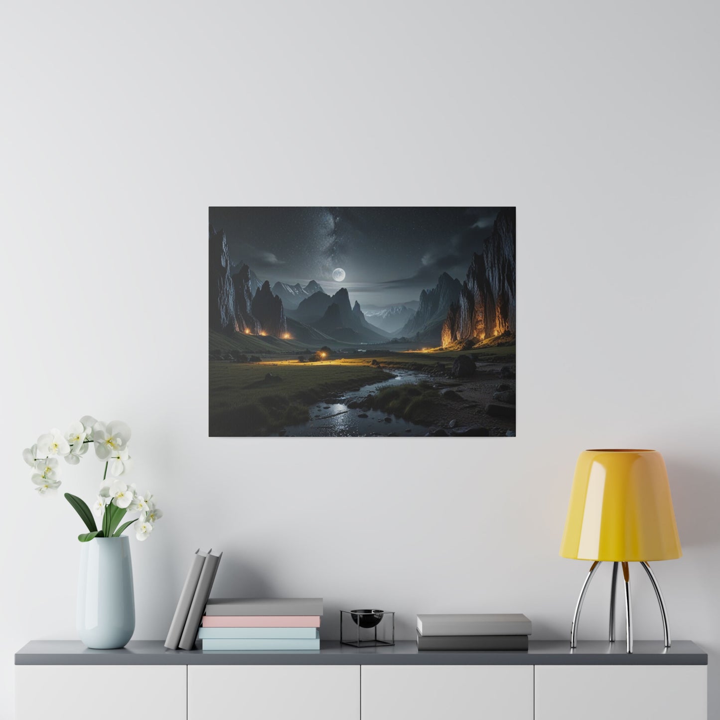 The Place Between the Cliffs, Wall Art, Matte Canvas, Stretched, 0.75"