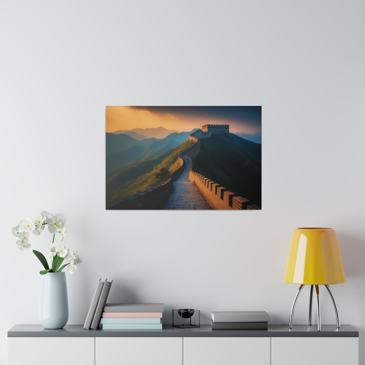 Great Wall Of China, Wall Art, Matte Canvas, Stretched, 0.75"