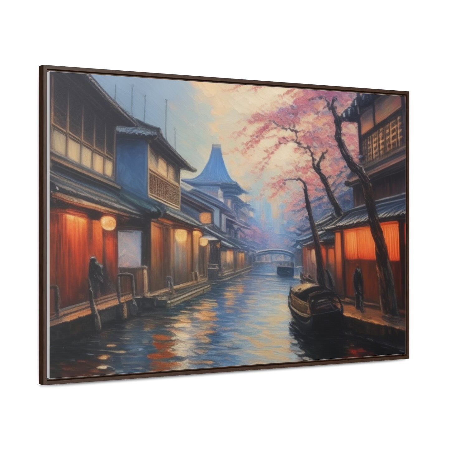 Japanese Canal, Wall Art, Gallery Canvas Wraps, Horizontal Frame