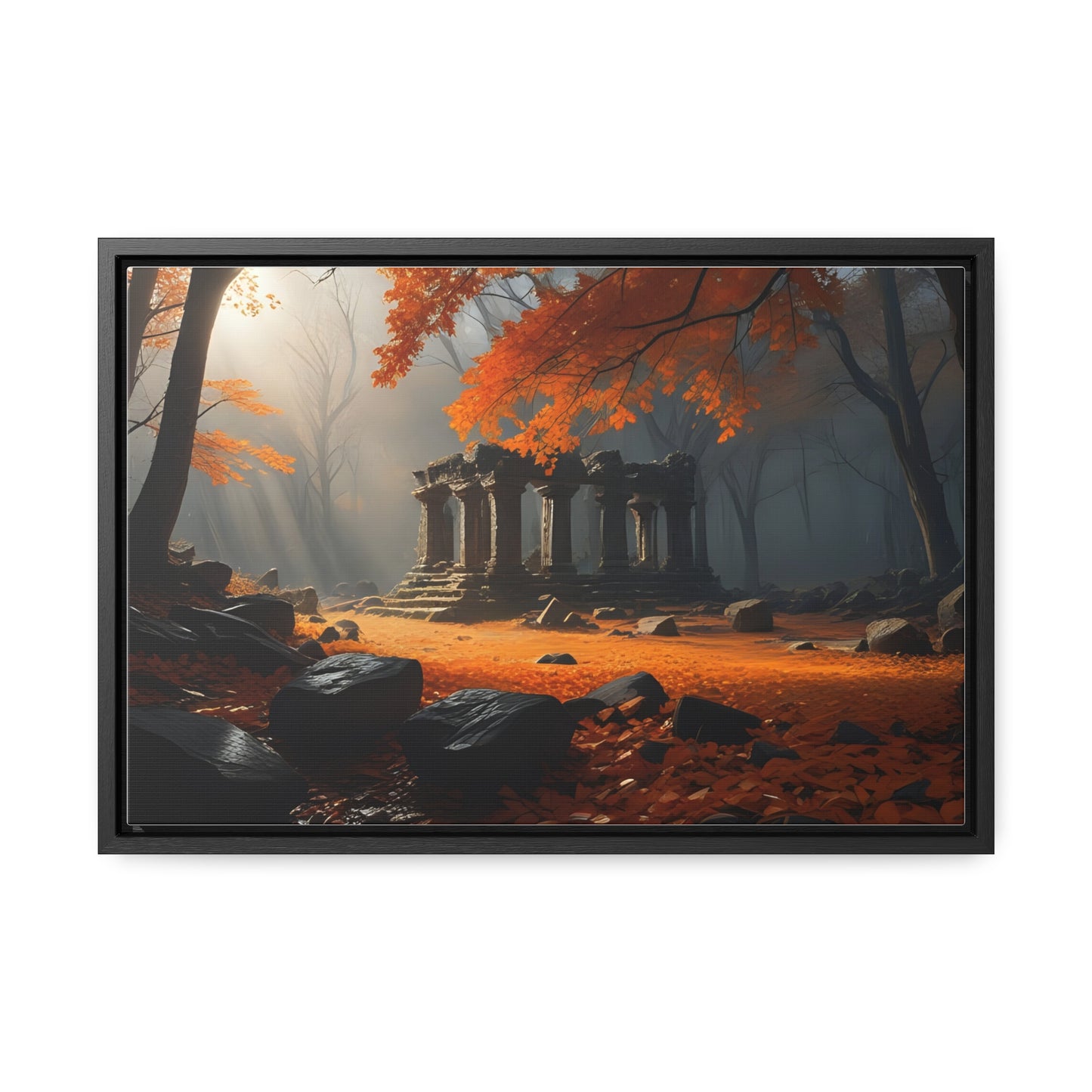 Ruins in the Wood, Wall Art, Gallery Canvas Wraps, Horizontal Frame