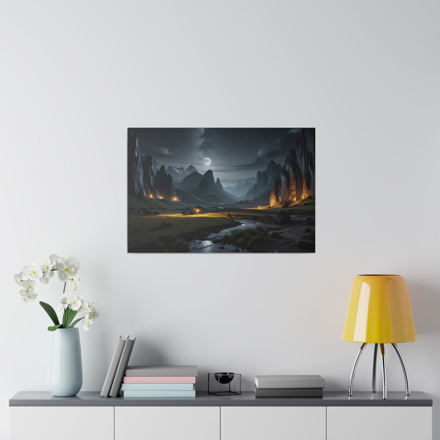 The Place Between the Cliffs, Wall Art, Matte Canvas, Stretched, 0.75"