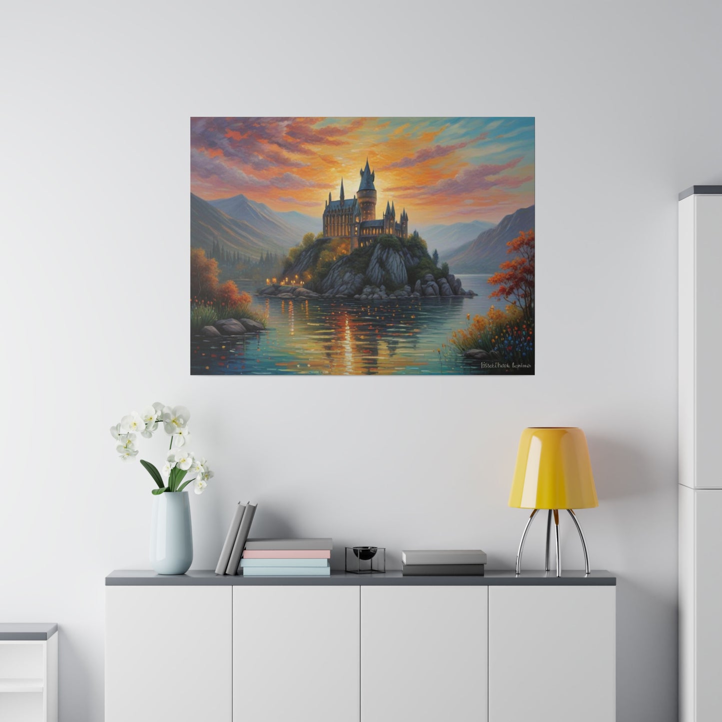 Hogwarts Like Castle, Wall Art, Matte Canvas, Stretched, 0.75"