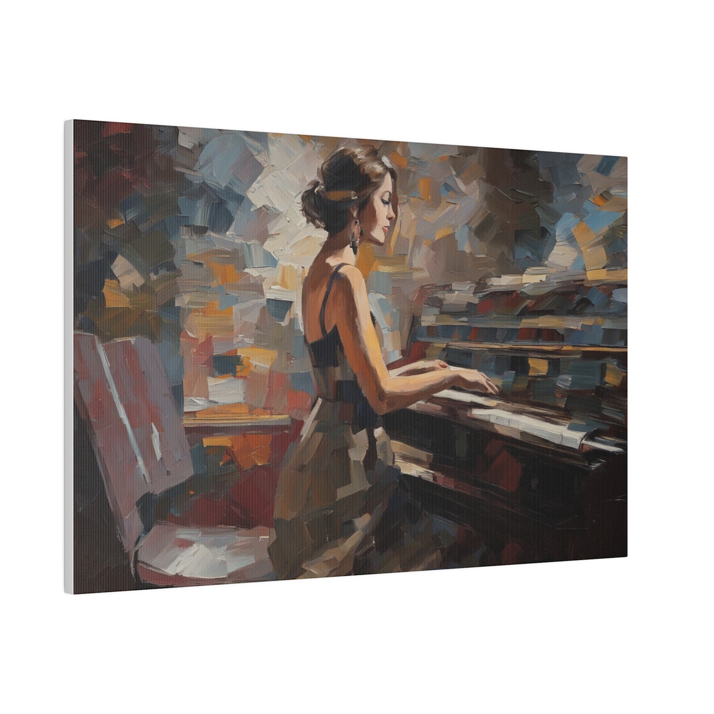 Piano, Wall Art, Matte Canvas, Stretched, 0.75"