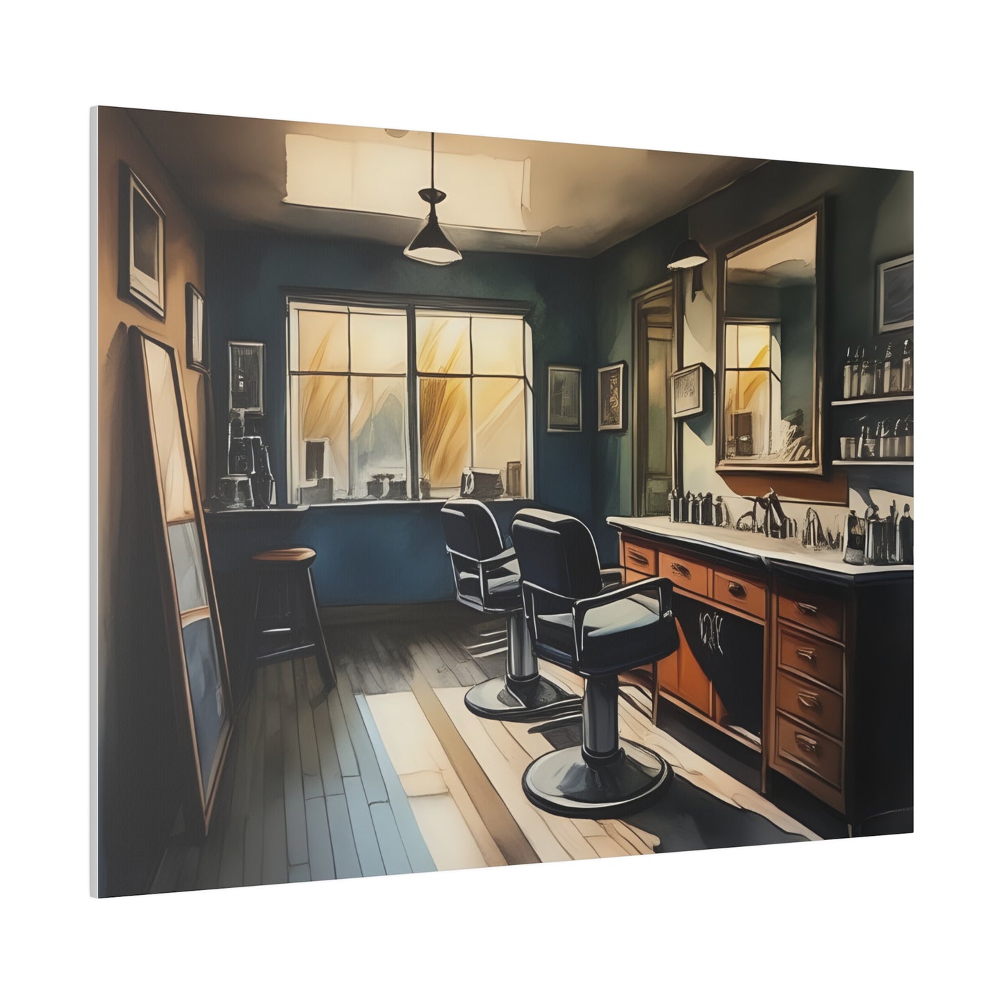 Barbershop, Wall Art, Matte Canvas, Stretched, 0.75"