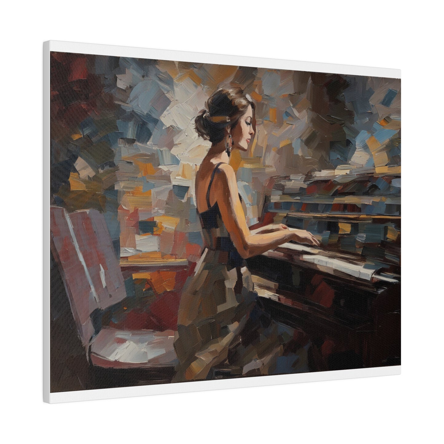 Piano, Wall Art, Matte Canvas, Stretched, 0.75"