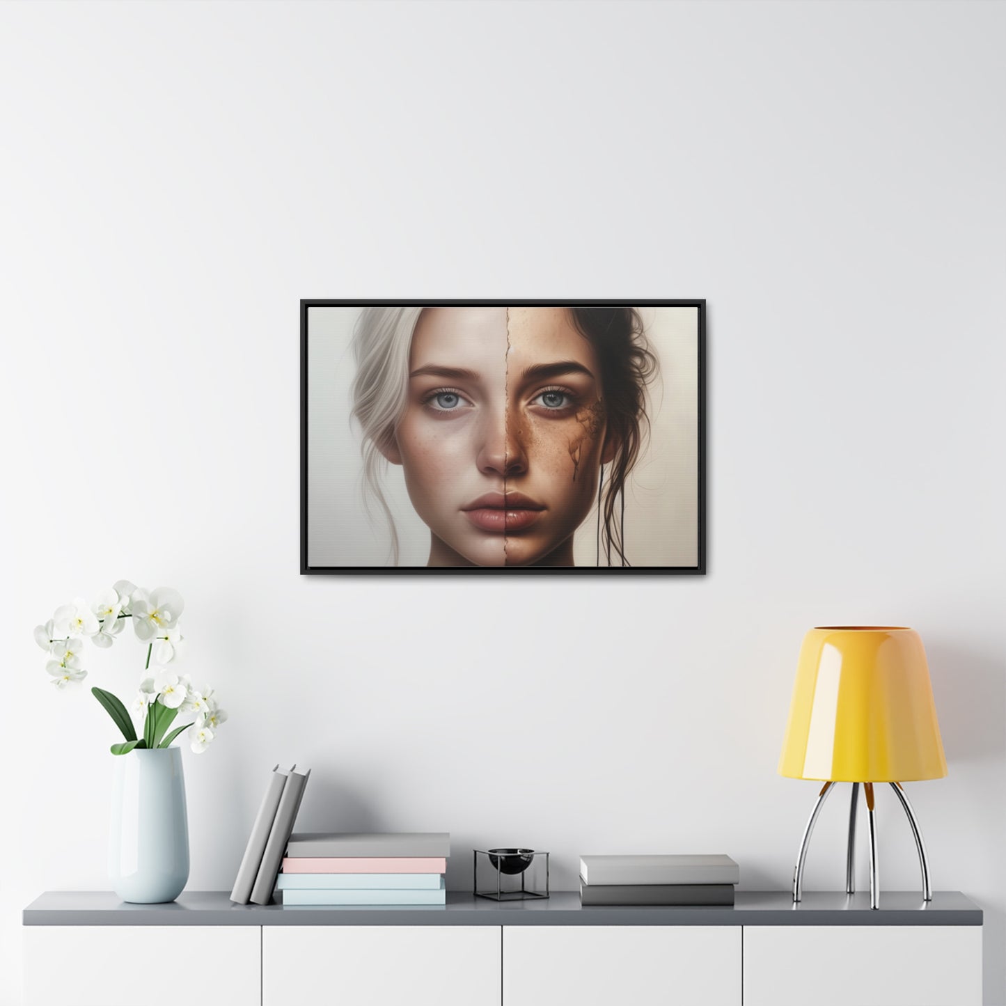 Woman, Face, Wall Art, Gallery Canvas Wraps, Horizontal Frame