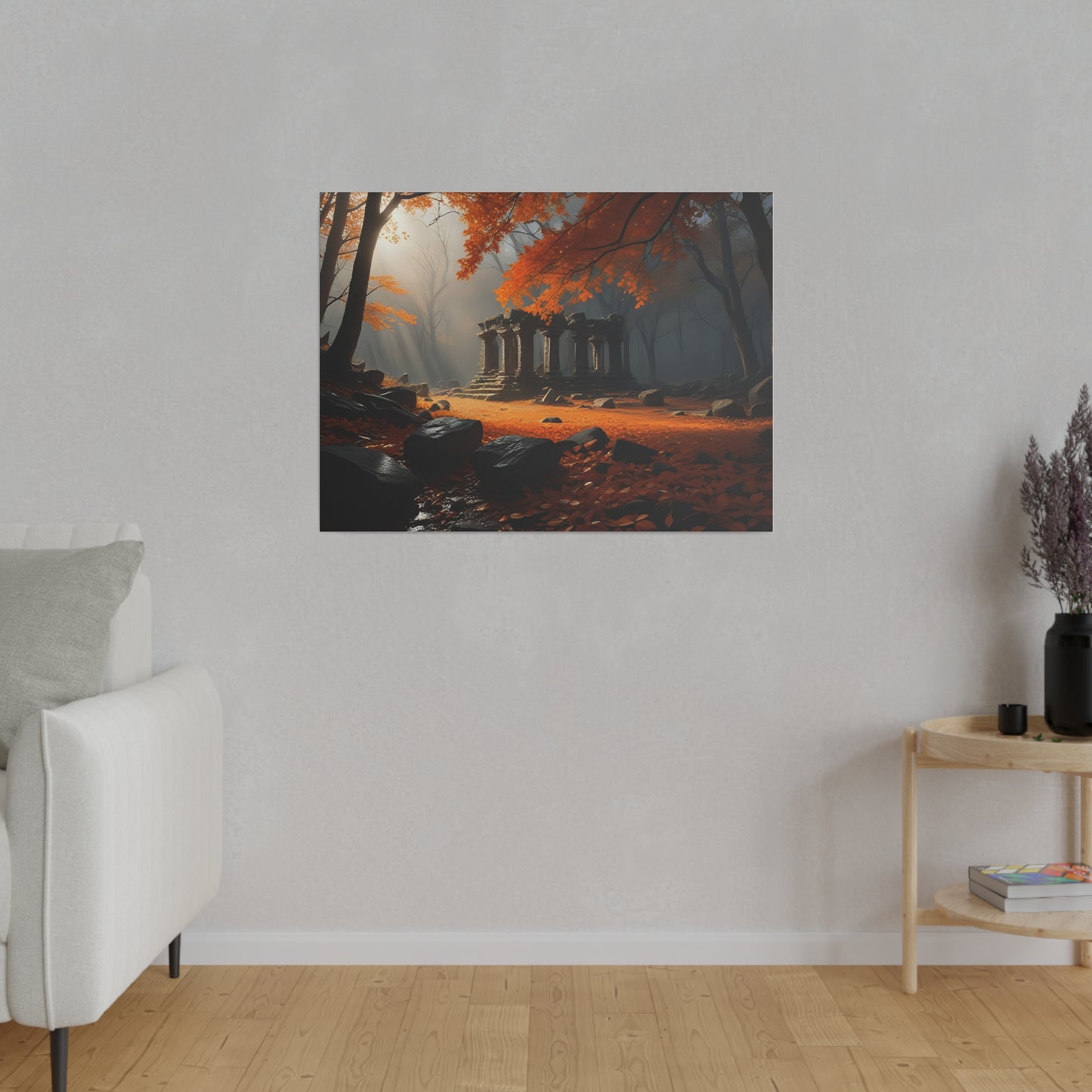 Ruins in the Woods, Wall Art, Matte Canvas, Stretched, 0.75"