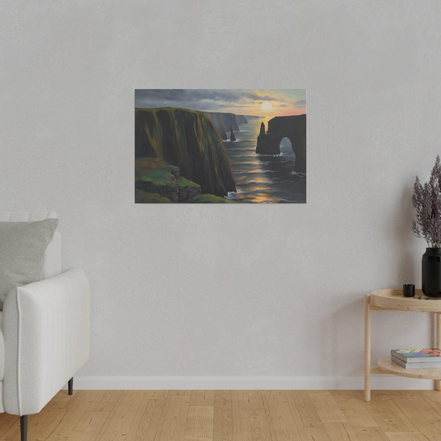 Irish Cliffs, Wall Art, Matte Canvas, Stretched, 0.75"