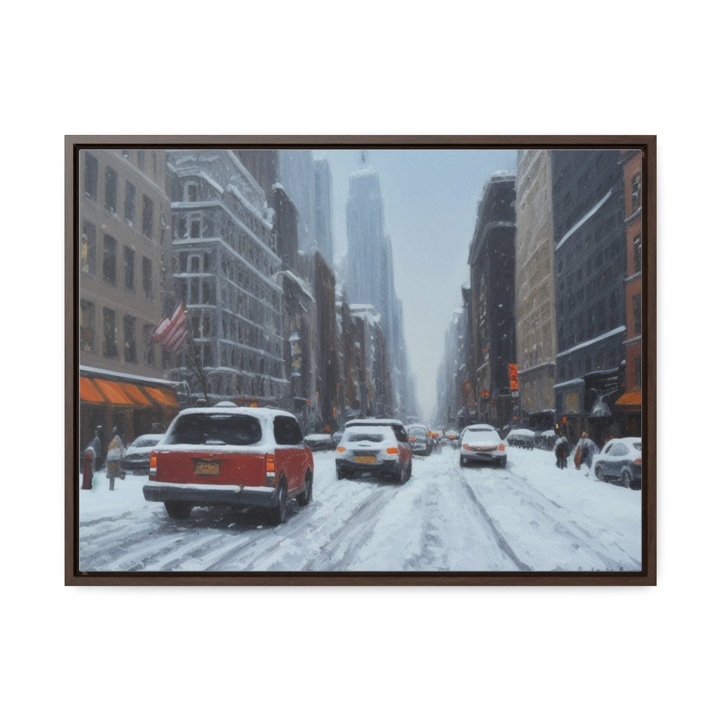 Snowy City, Wall Art, Gallery Canvas Wraps, Horizontal Frame