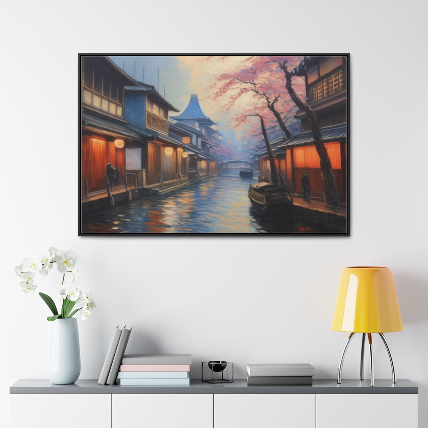 Japanese Canal, Wall Art, Gallery Canvas Wraps, Horizontal Frame