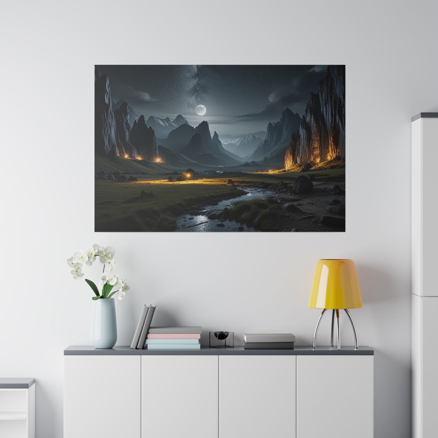 The Place Between the Cliffs, Wall Art, Matte Canvas, Stretched, 0.75"