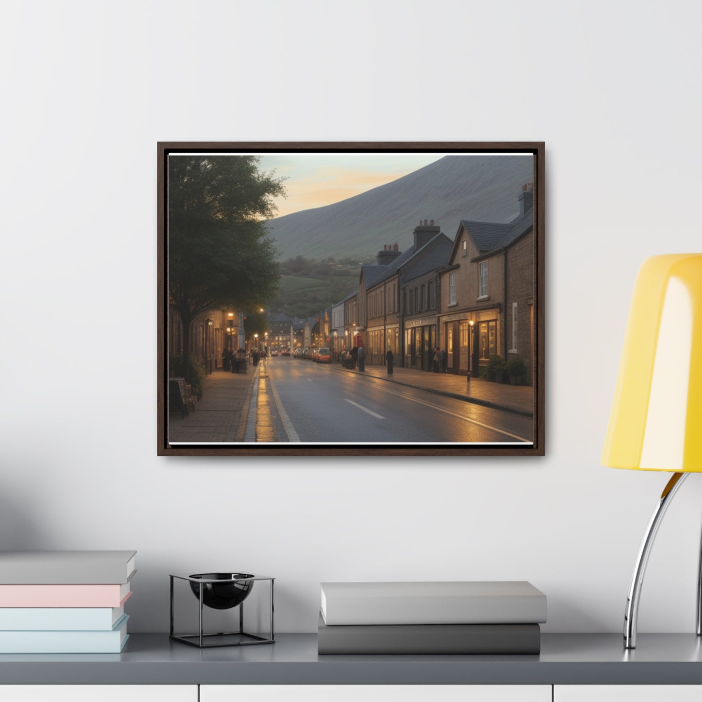 Town, Wall Art, Gallery Canvas Wraps, Horizontal Frame