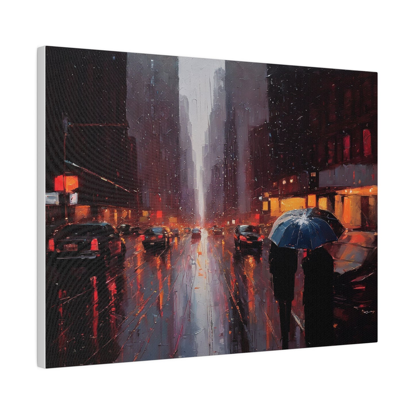 City Streets, Wall Art, Matte Canvas, Stretched, 0.75"